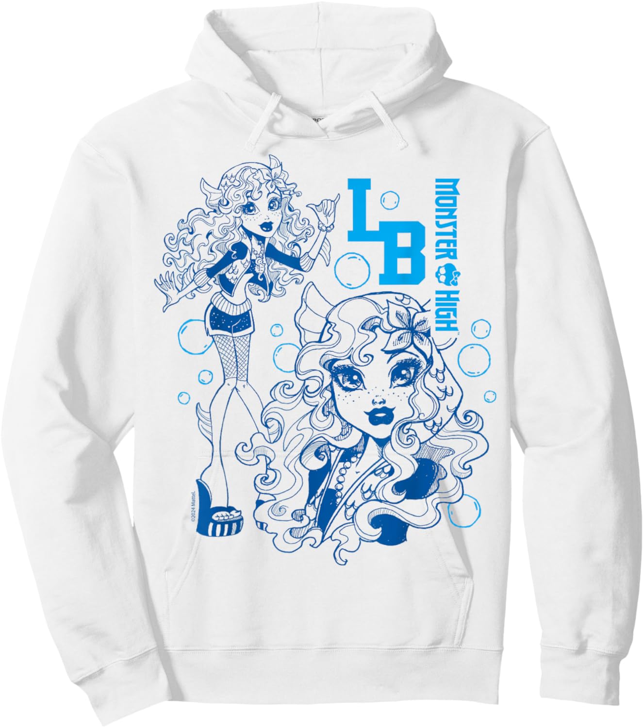 Monster High - Lagoona Blue Bubble Sketch Hoodie - Hoodie | White
