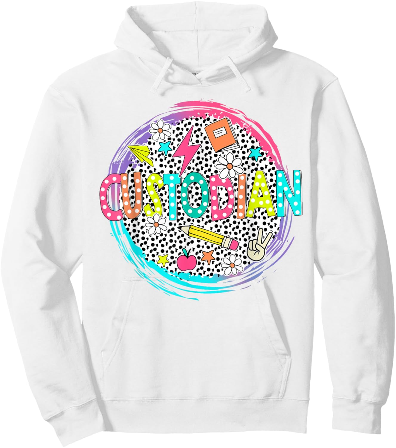Cute Custodian Shirt First Day of school Back to school gift Hoodie - Hoodie | White