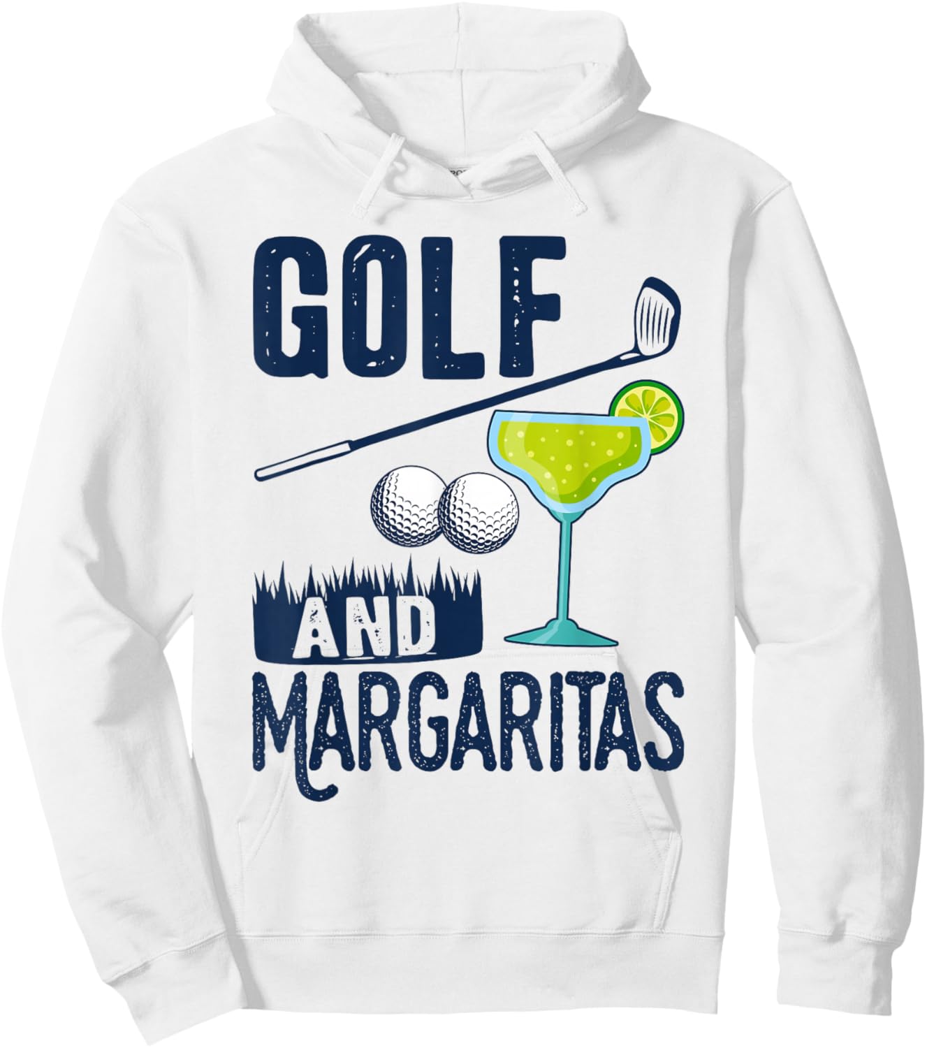 Golf Party Lovers Funny Saying Golf and Margaritas Golfer Hoodie - Hoodie | White
