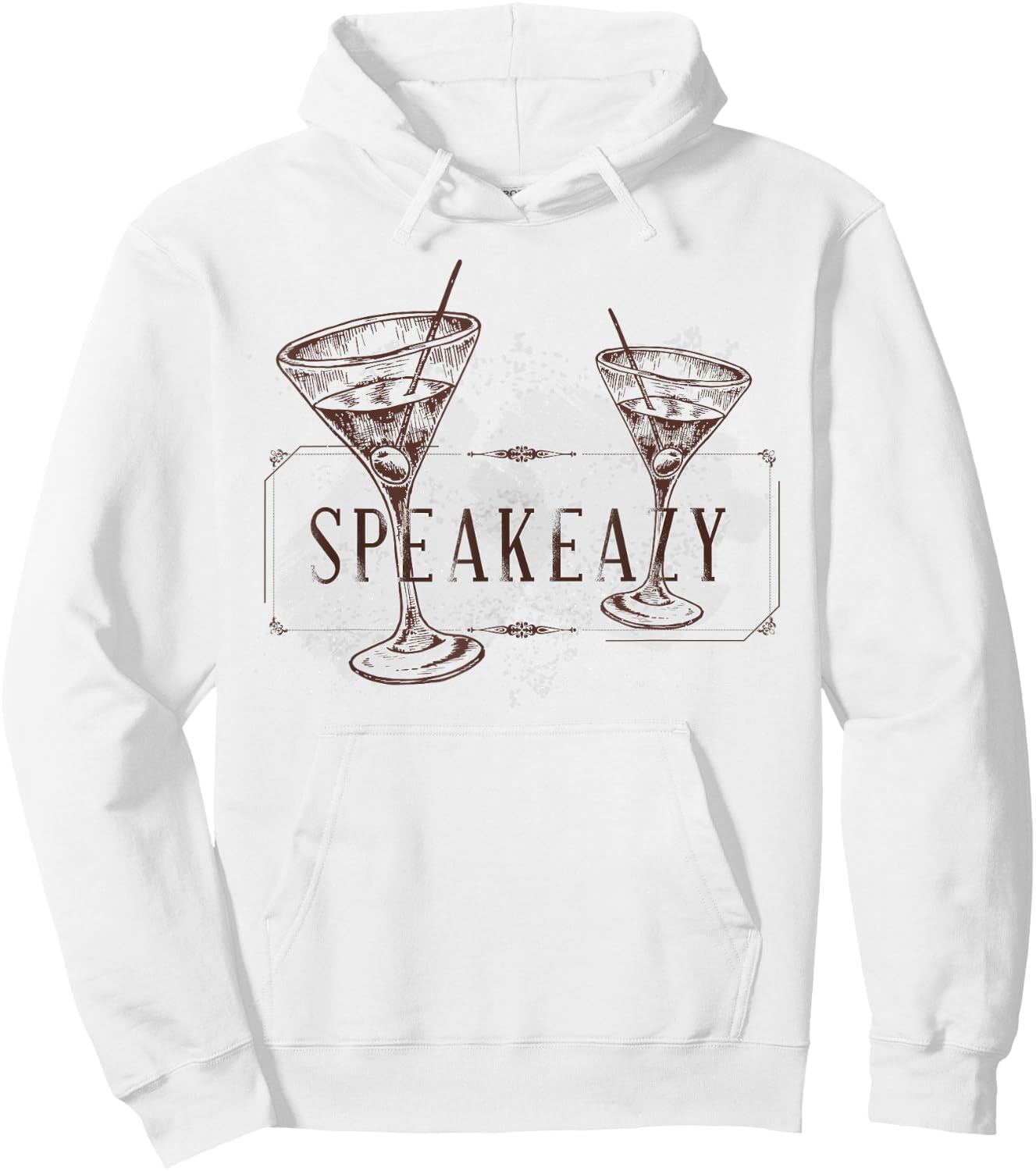 SPEAKEAZY Speakeasy Martini Olive Vodka Hoodie - Hoodie | White