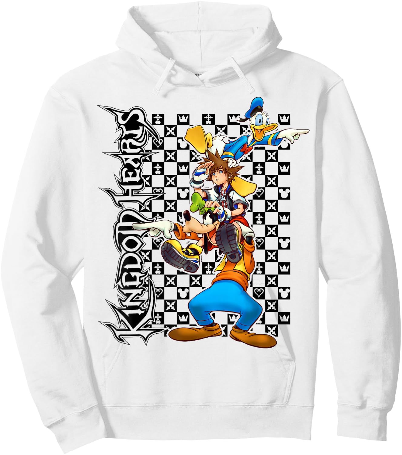 Kingdom Hearts - Check Group Hoodie - Hoodie | White