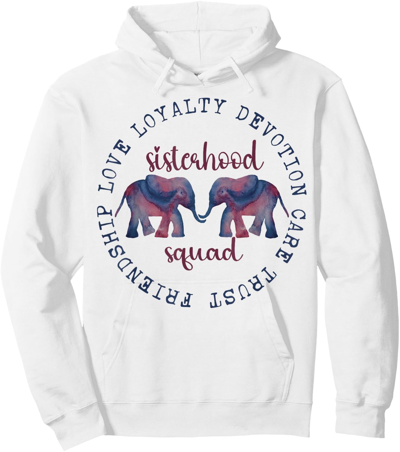 Elephant Friendship Sisterhood Squad Tribe Crew Friend Group Hoodie - Hoodie | White