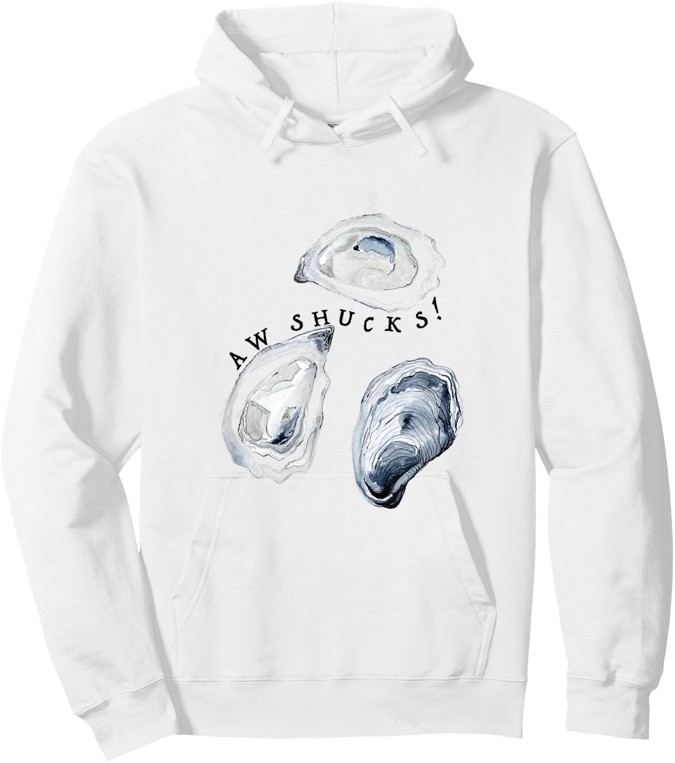 Aw Shucks Cute Funny Oyster , Kids, and Men Hoodie - Hoodie | White