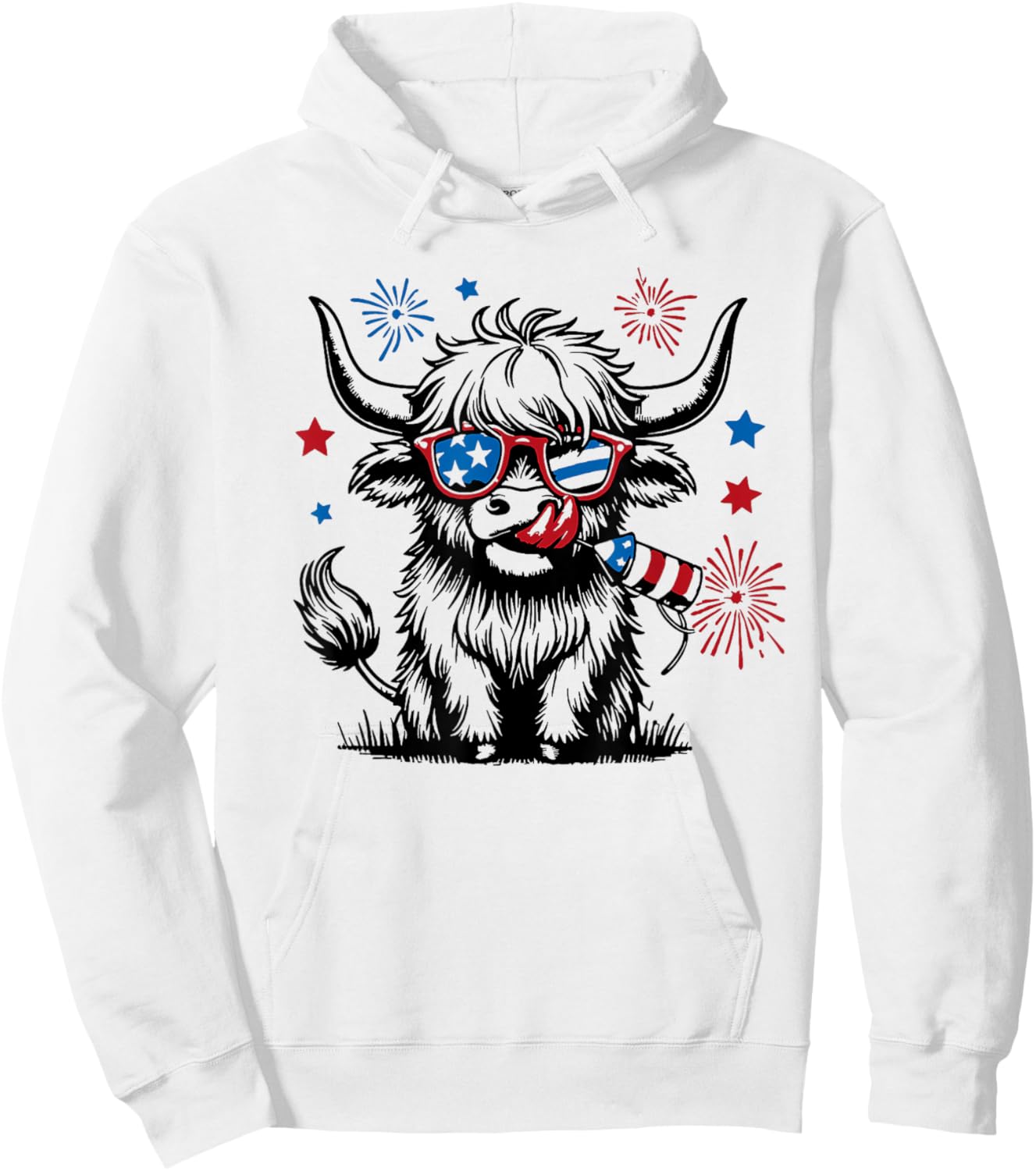 4th July Heifer Hoodie - Hoodie | White