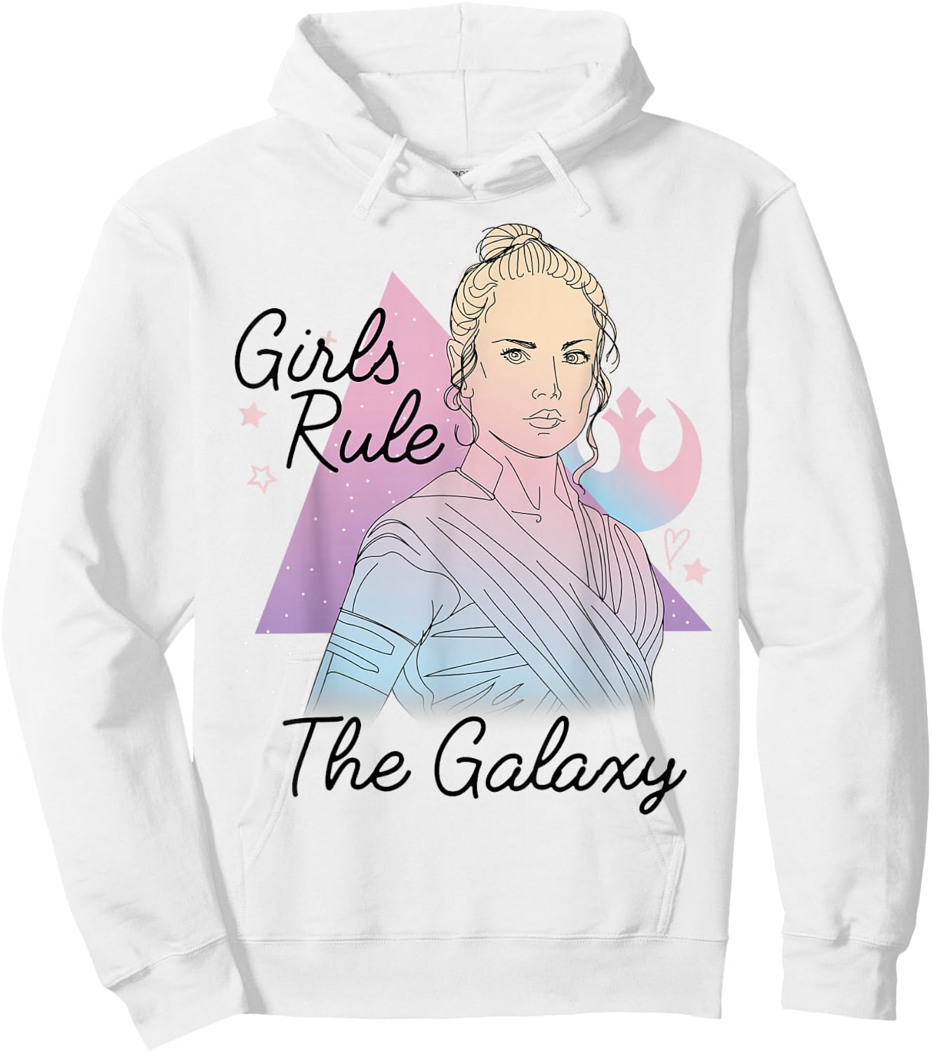Star Wars Rey Girls Rule The Galaxy Hoodie - Hoodie | White