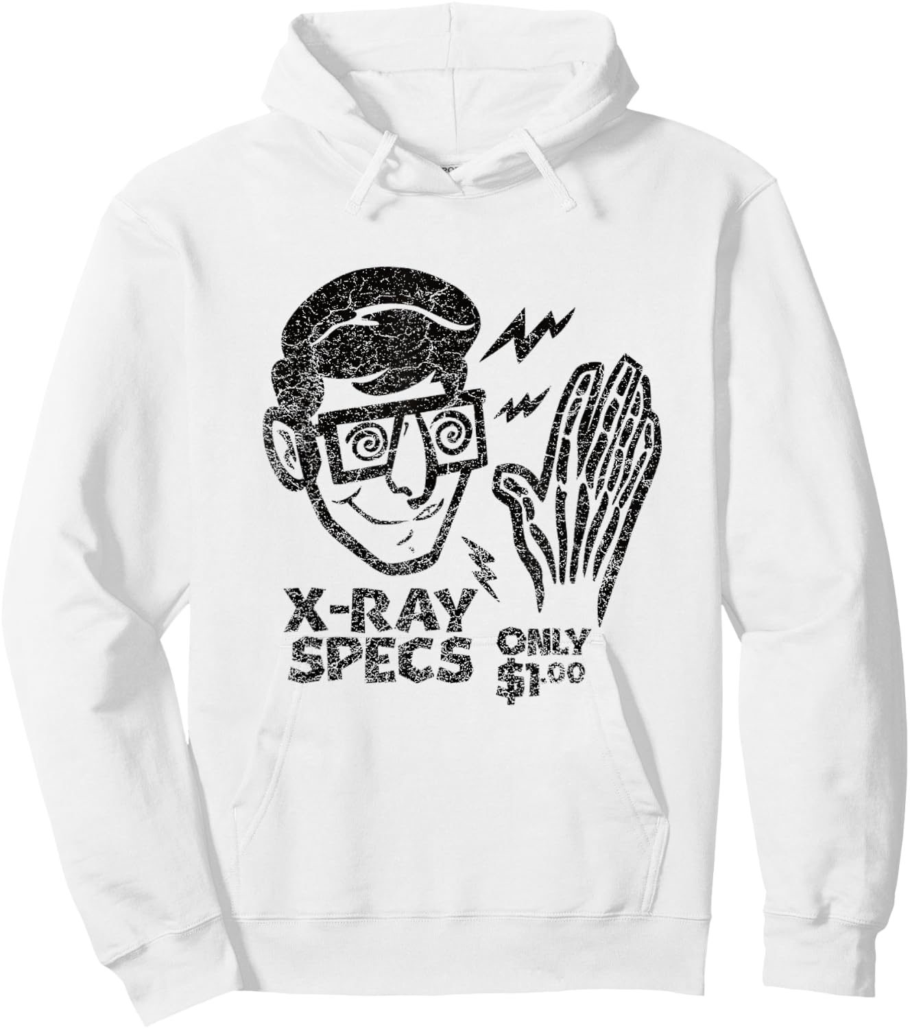 Retro X-Ray Specs Funny Nostalgia Vintage Comic Design Hoodie - Hoodie | White