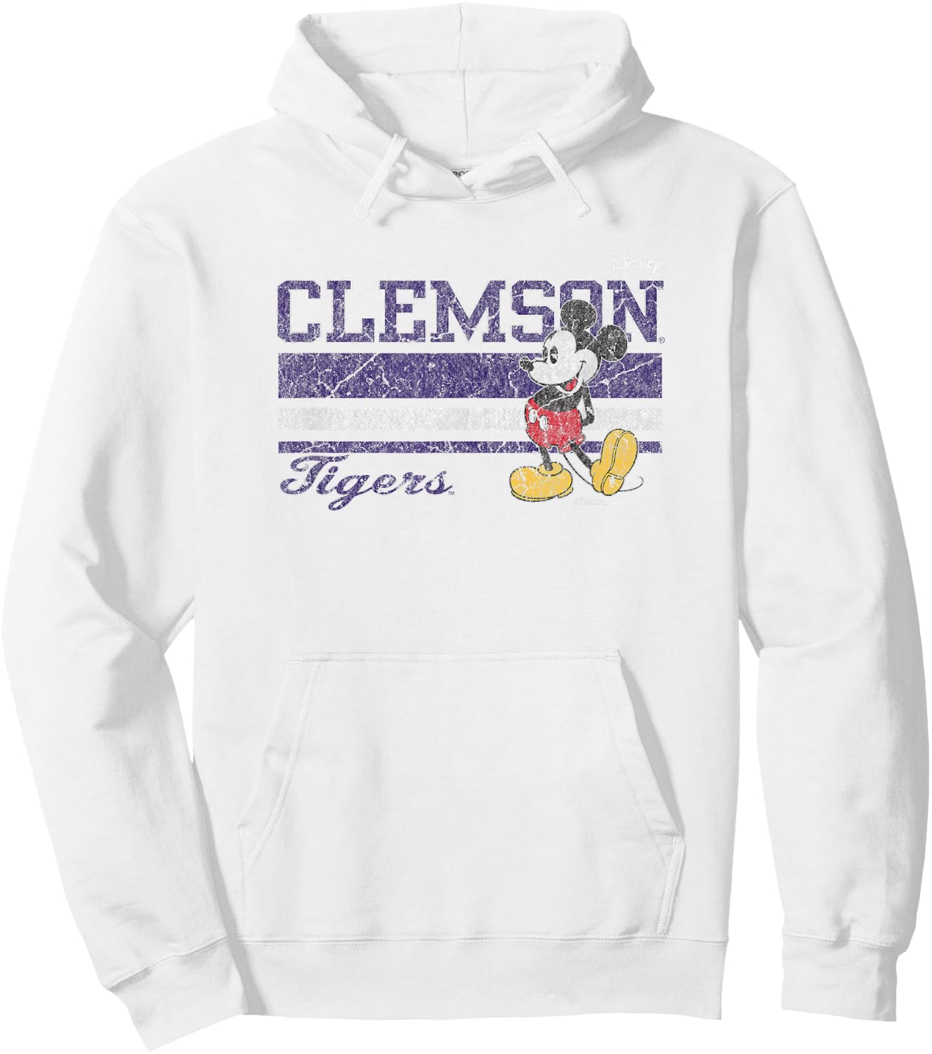 Clemson Tigers Mickey Mouse Vintage Orange Hoodie - Hoodie | White