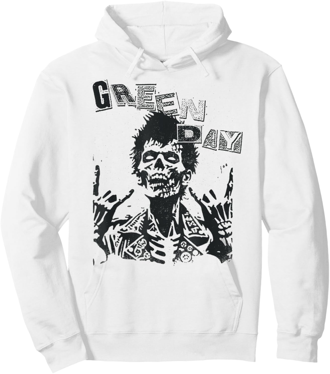 Green Day Billie Joe Zombie Hoodie - Hoodie | White