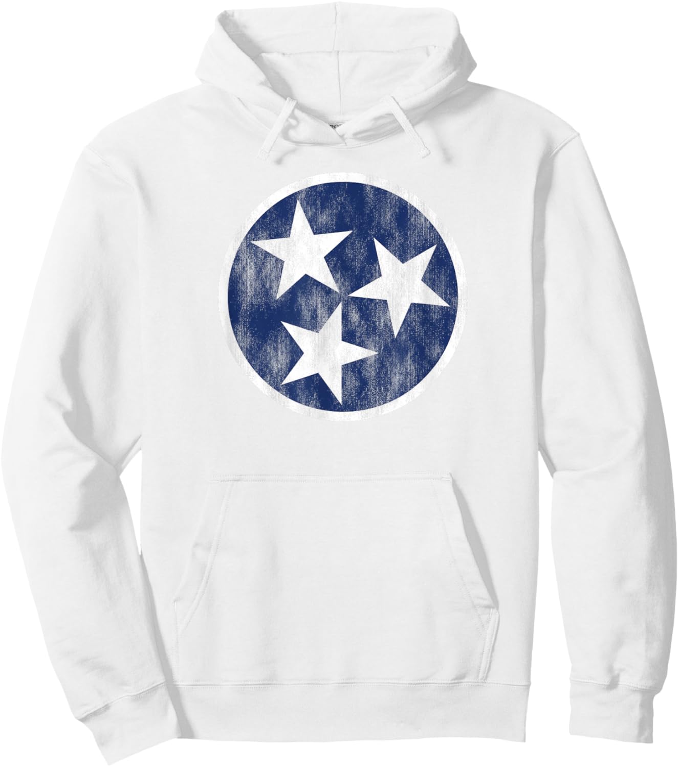 Retro Tennessee Flag Star Logo Volunteer State Nashville TN Hoodie - Hoodie | White