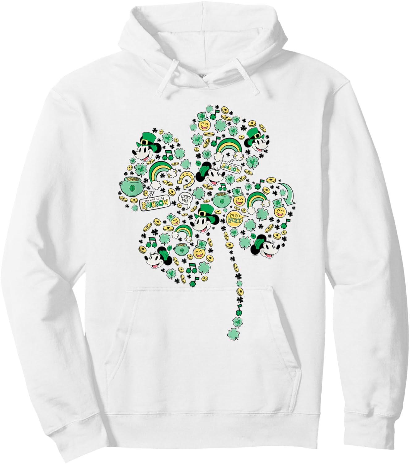 Disney Mickey & Minnie St. Patrick's Day Lucky 4-Leaf Clover Hoodie - Hoodie | White