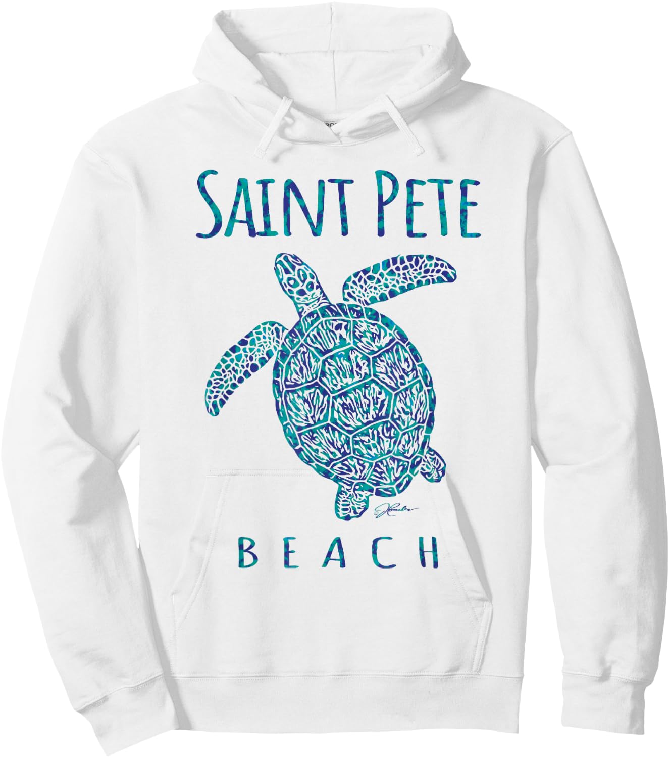 JCombs: Saint Pete Beach, FL, Sea Turtle, Beach Hoodie - Hoodie | White