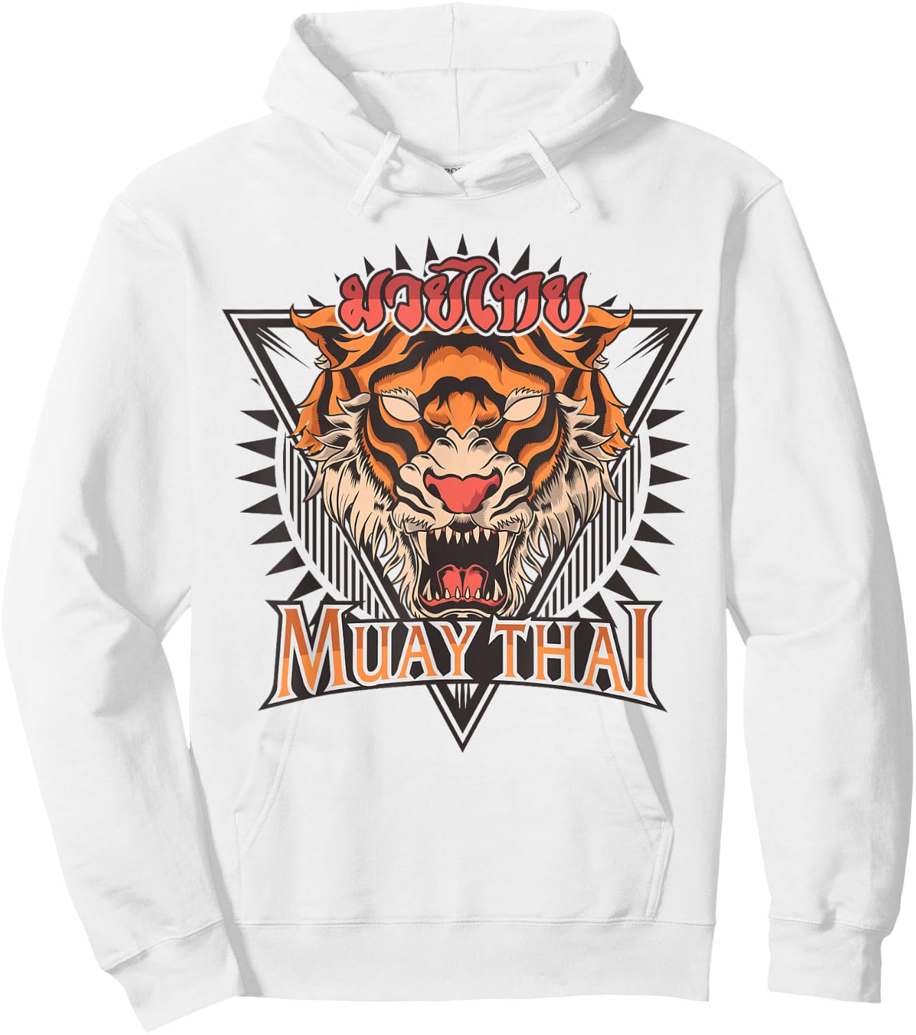 Tigar Muay Thai MMA Vintage Kickboxing Training Hoodie - Hoodie | White