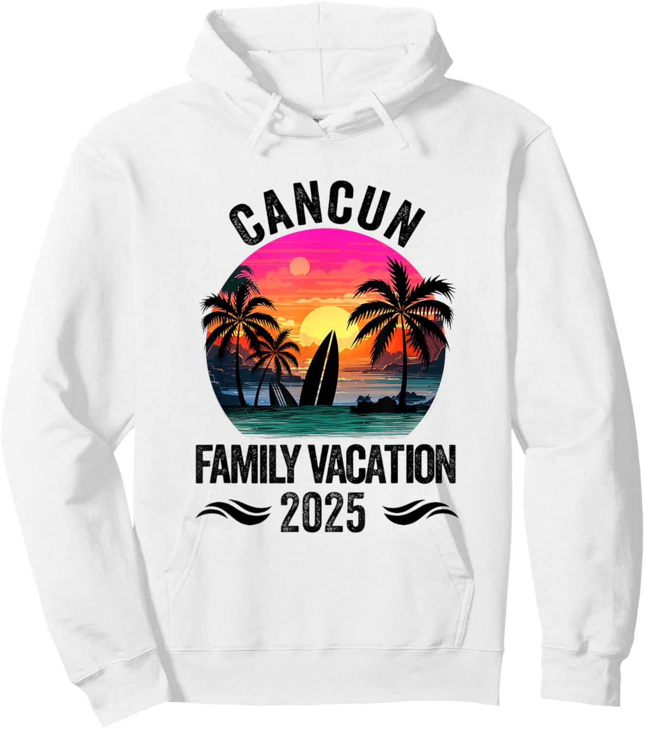 Cancun Family Vacation 2025 Matching Outfits Beach Summer Hoodie - Hoodie | White