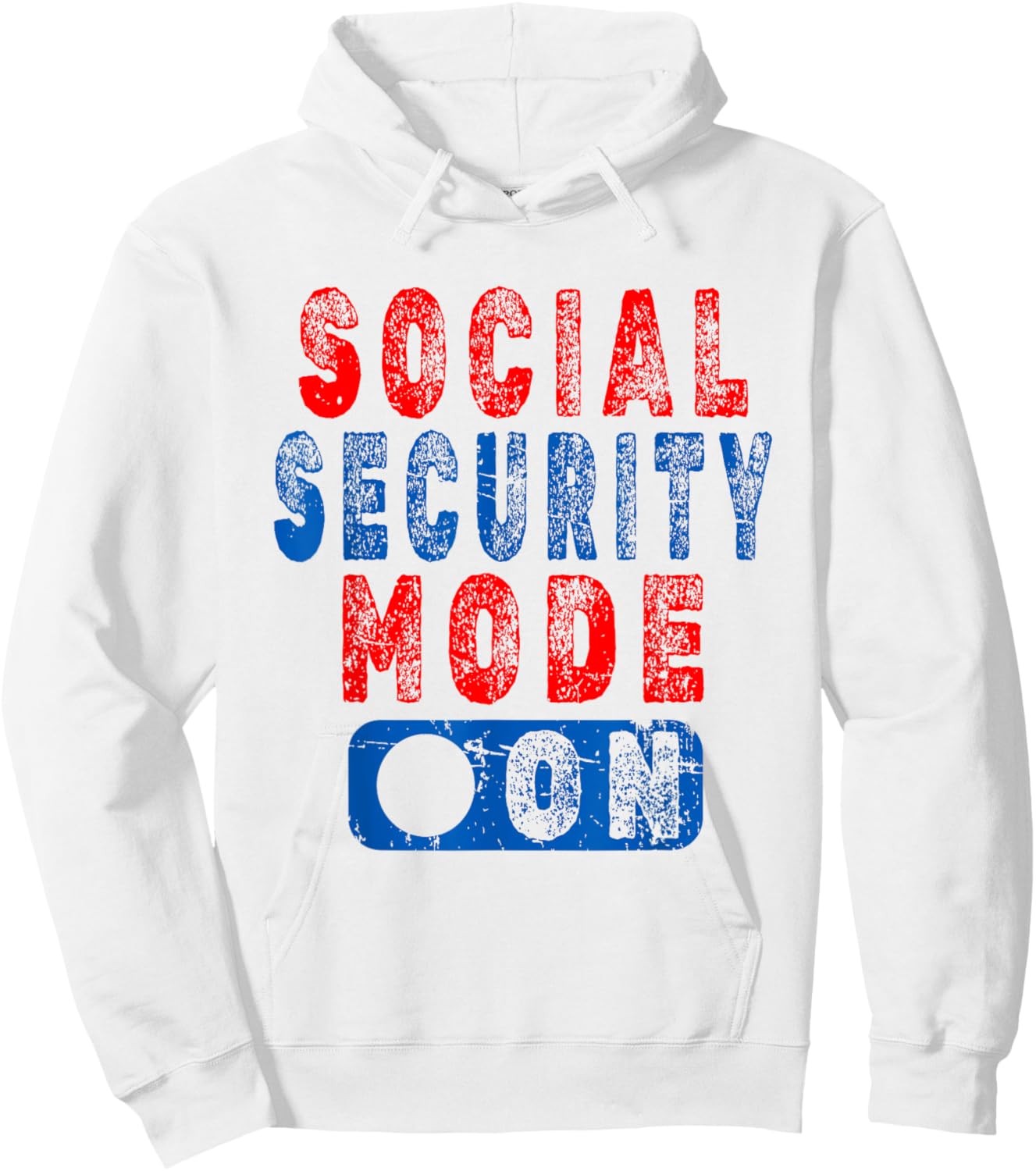 Social Security Mode On - Senior Citizen Humor Hoodie - Hoodie | White