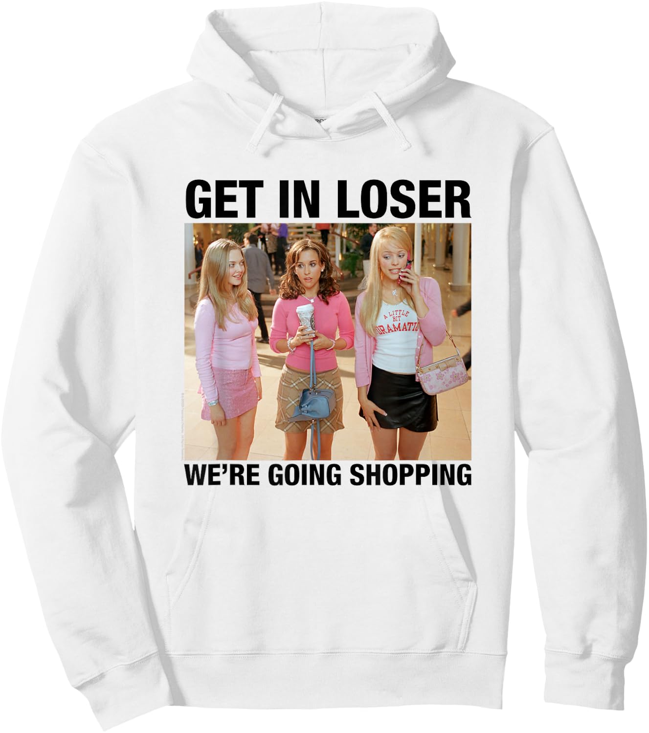 Mean Girls Get in Loser Plastics Group Photo Y2K Movie Hoodie - Hoodie | White