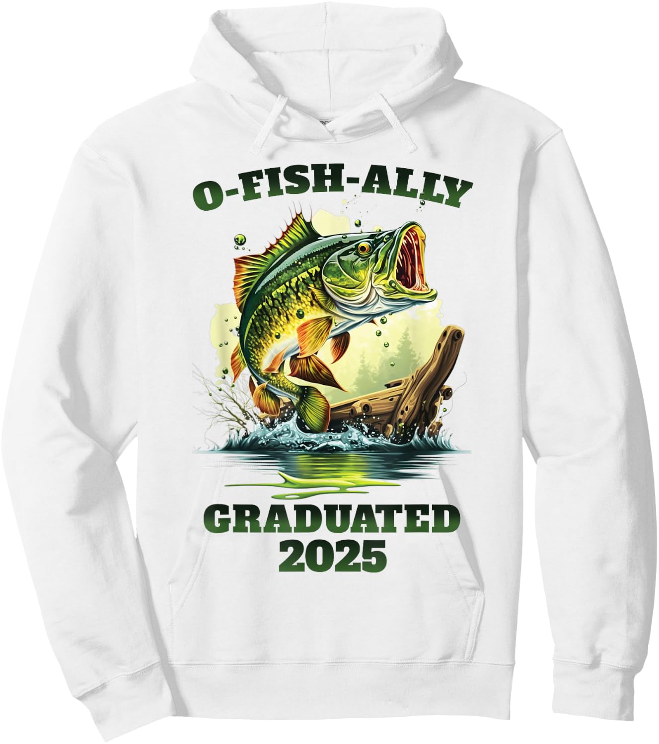 O-Fish-Ally 2025 Graduated Funny Class of 2025 seniors grad Hoodie - Hoodie | White