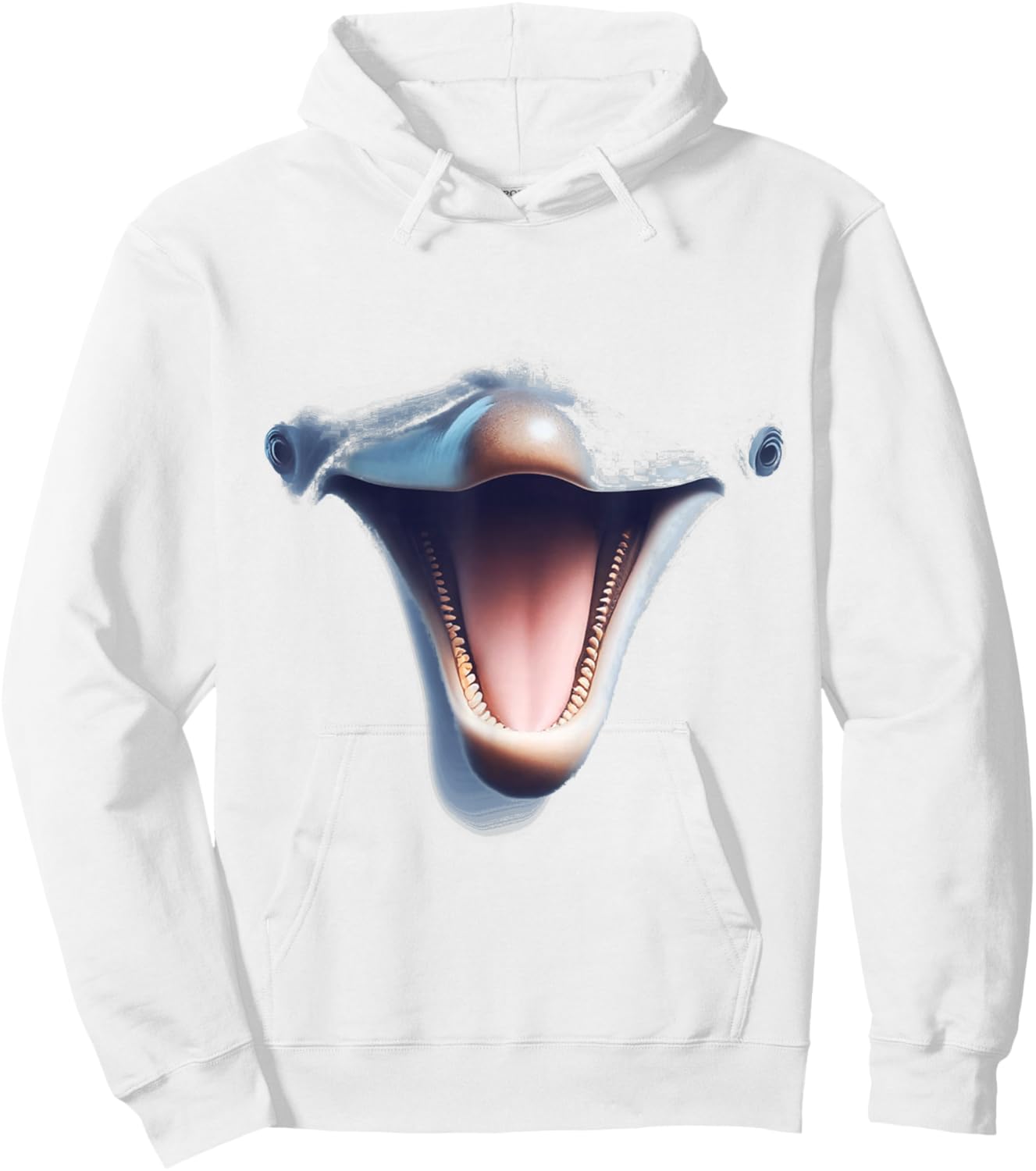 Dolphin Face, Fun Spirit Dolphins Costume Hoodie - Hoodie | White