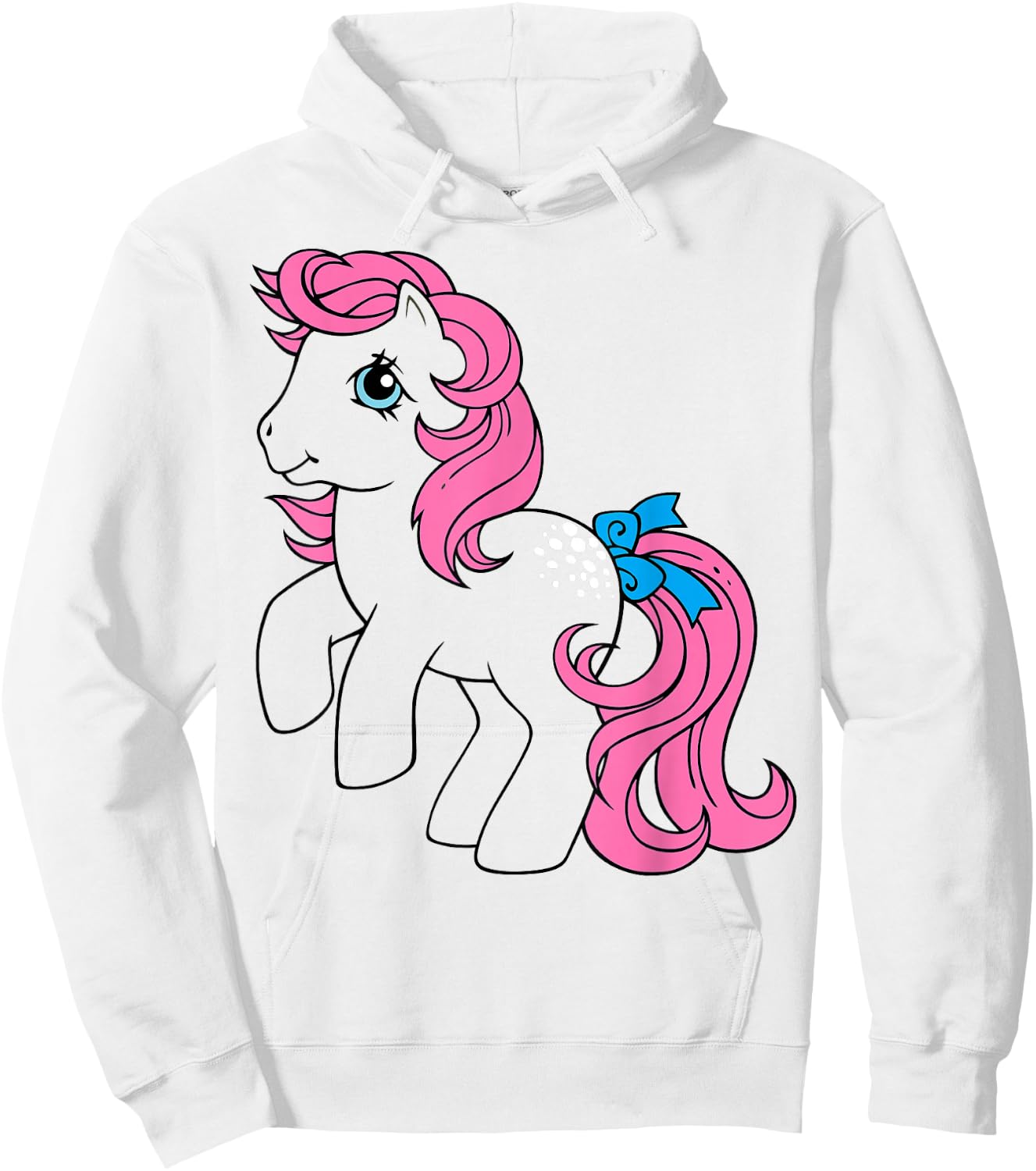 My Little Pony Vintage Cotton Candy Outline Portrait Hoodie - Hoodie | White