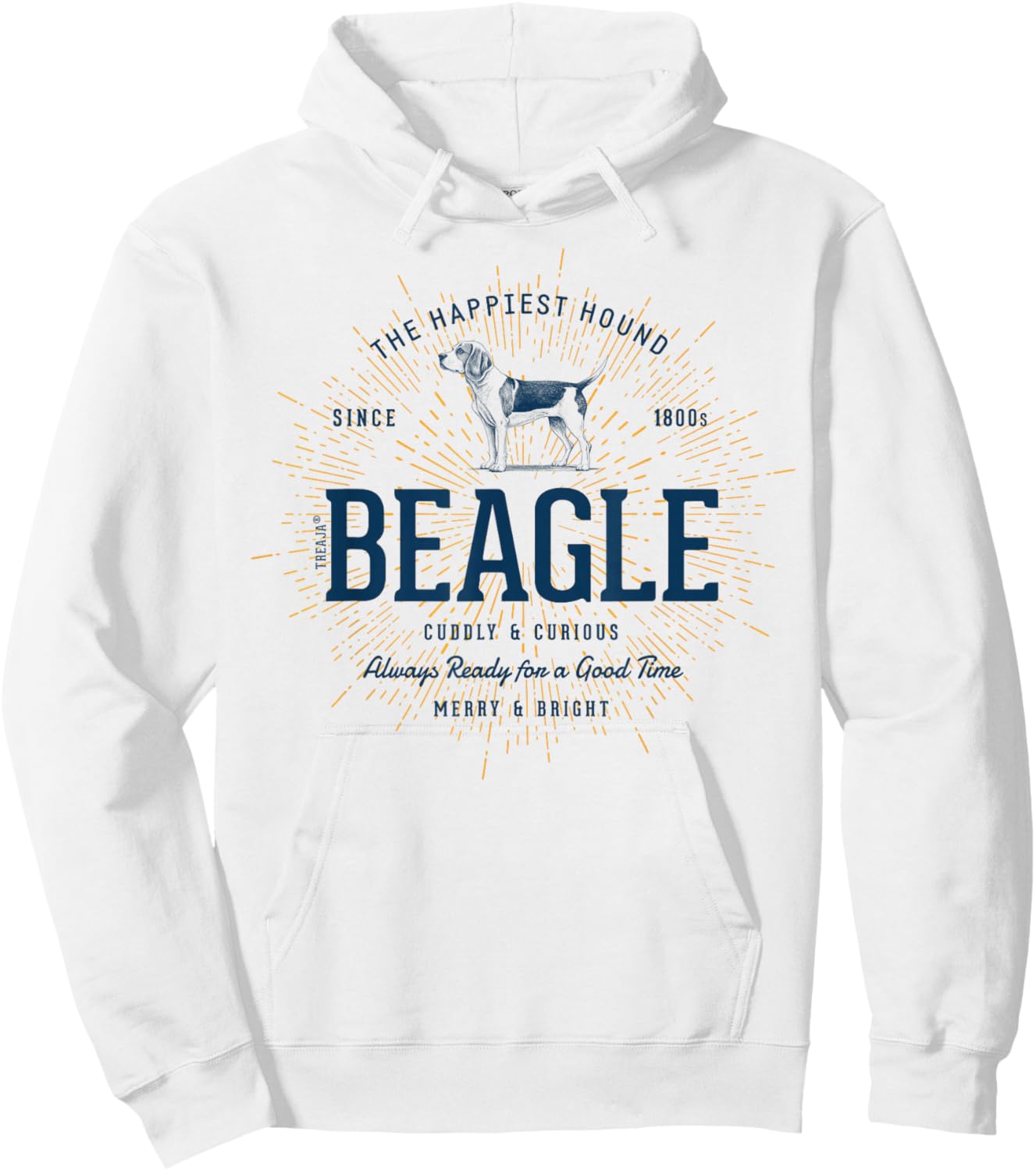 Retro Styled Beagle Vintage Hoodie - Hoodie | White