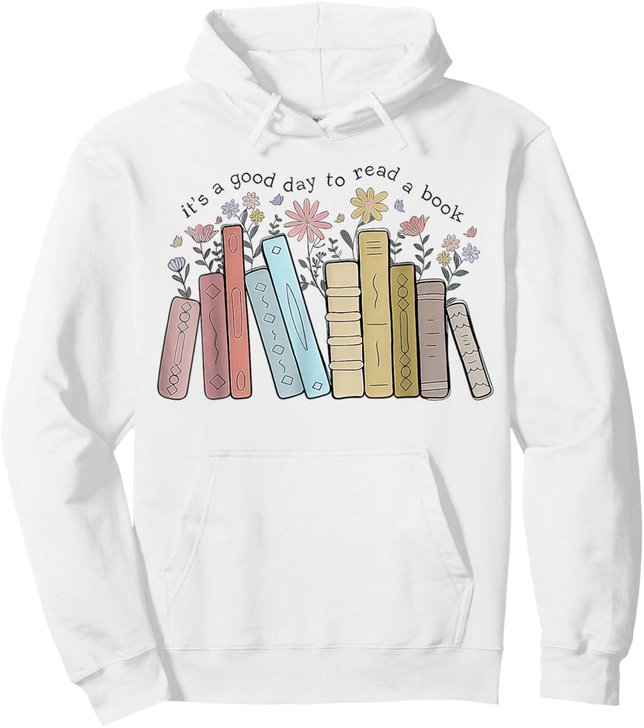 It's a good day to read a book Hoodie - Hoodie | White