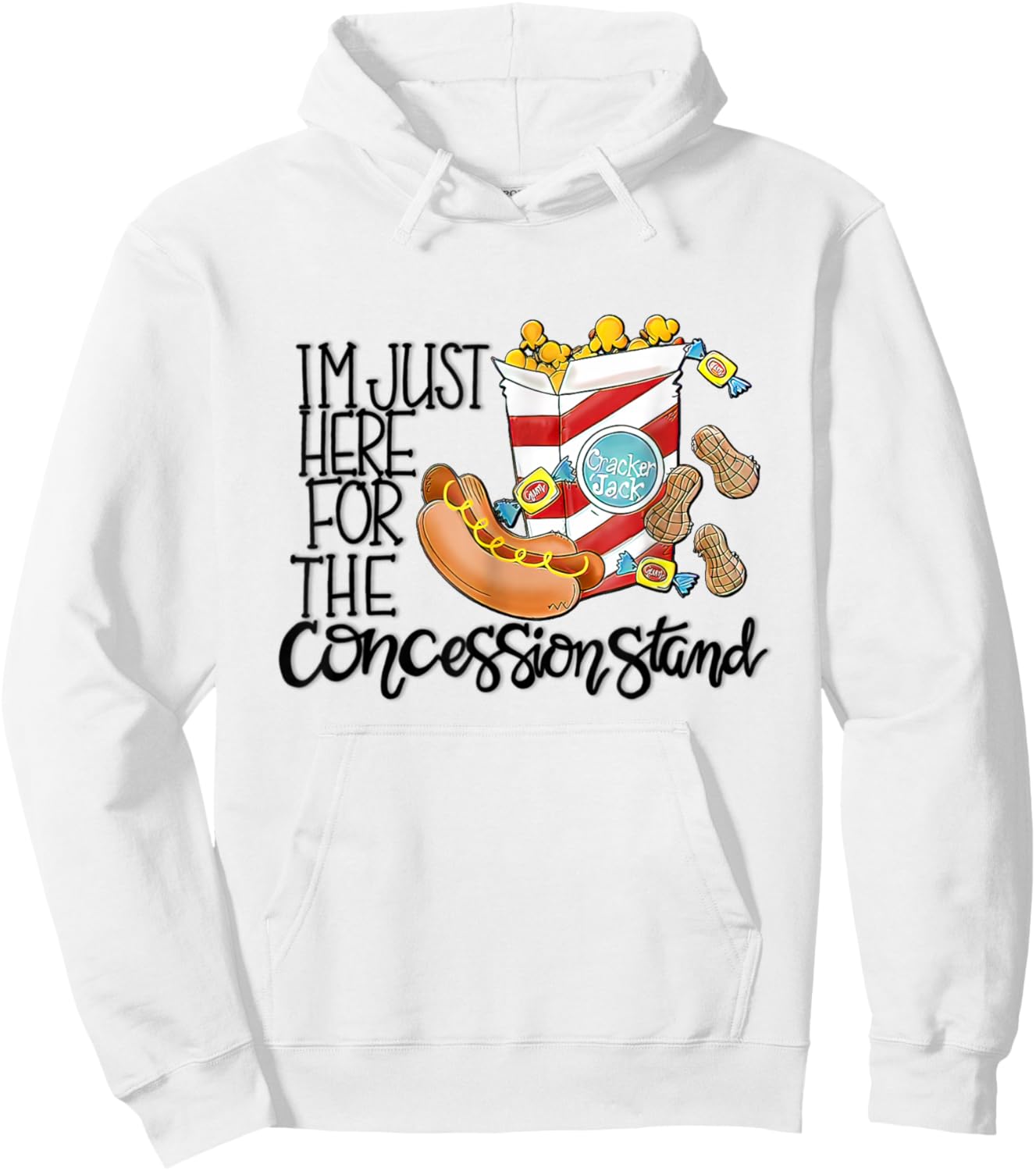 I'm just here for the-concession stand funny kids toddler Hoodie - Hoodie | White
