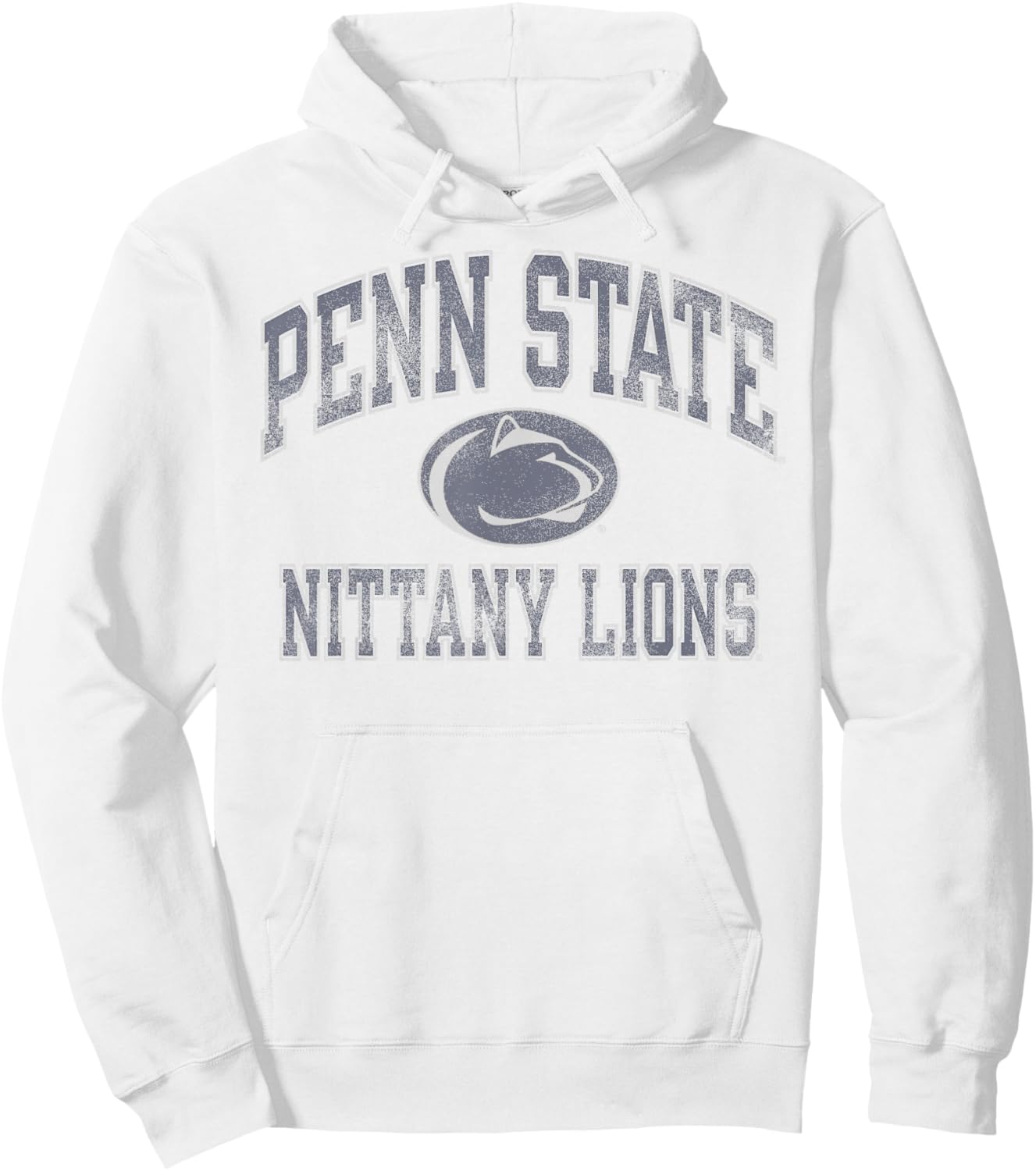 Penn State Nittany Lions Vintage Worn Gray Hoodie - Hoodie | White