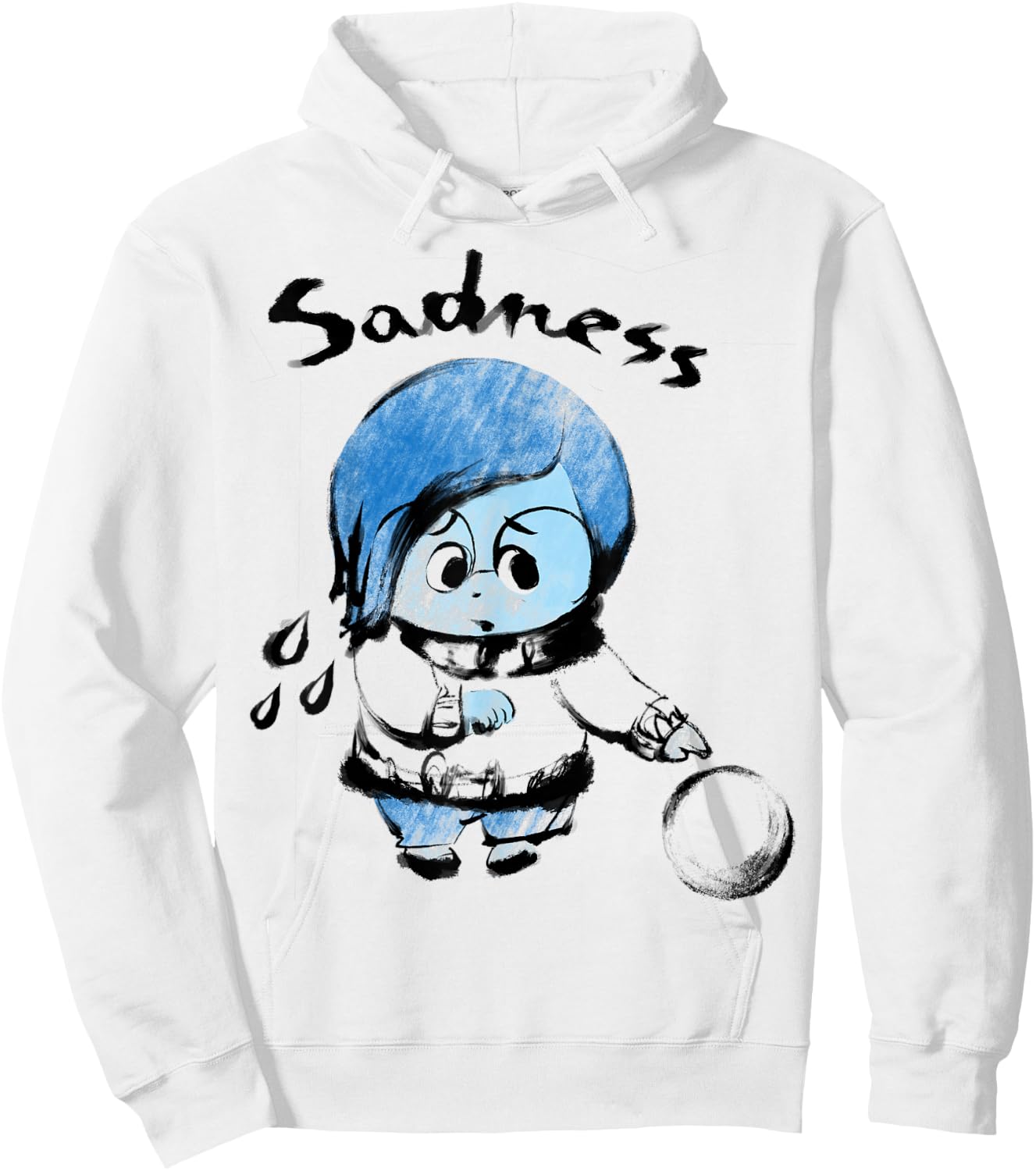 Disney Pixar Inside Out Sadness Watercolor Graphic Hoodie - Hoodie | White