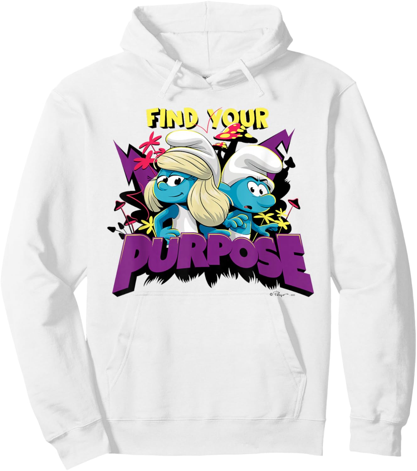 The Smurfs Movie Find Your Purpose Smurfette Hoodie - Hoodie | White
