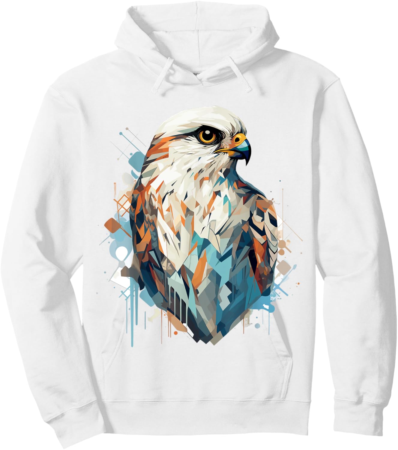 American Kestrel Bird Geometric Patten Art,Cute Kestrel Love Hoodie - Hoodie | White