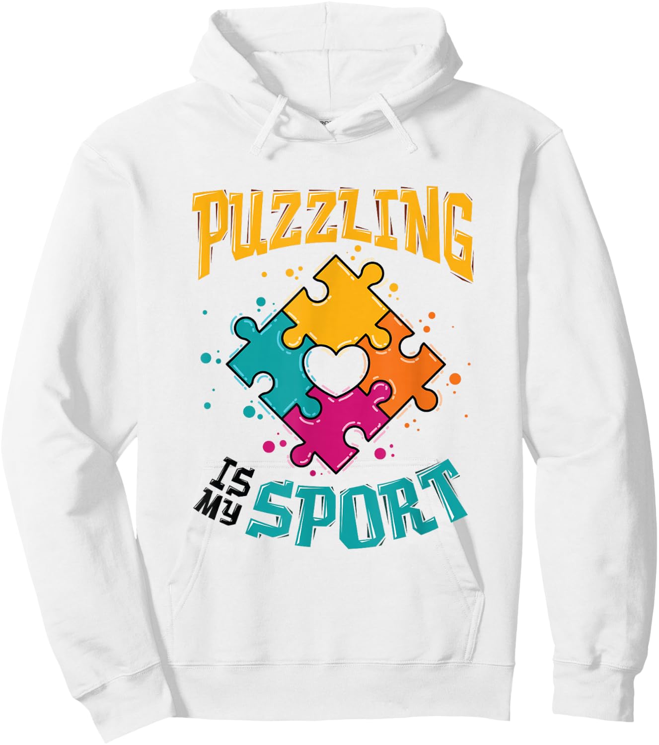 Puzzling Is My Sport Puzzle Lover Hoodie - Hoodie | White