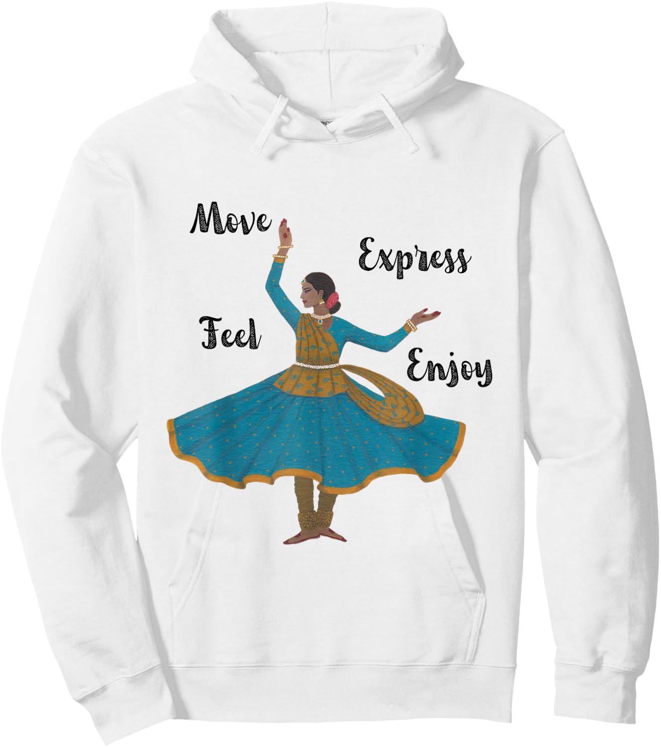 Kathak Indian Classical Dancer Hoodie - Hoodie | White