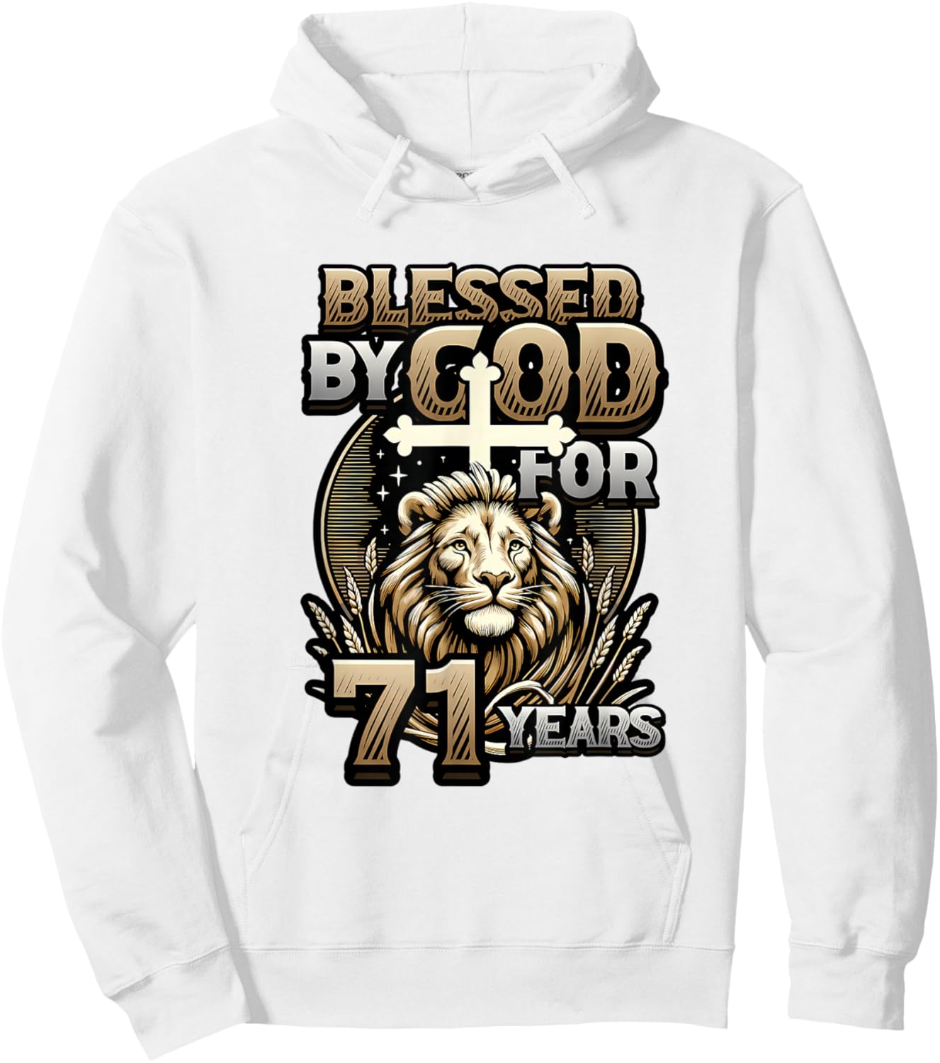 71st Birthday Christian Blessed By God for 71 Years Hoodie - Hoodie | White