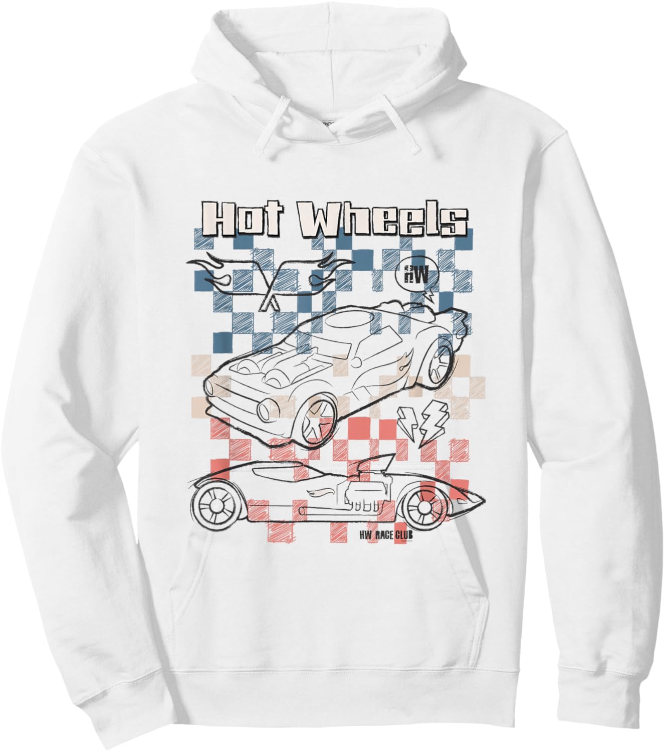 Hot Wheels - Red White and Blue Hoodie - Hoodie | White