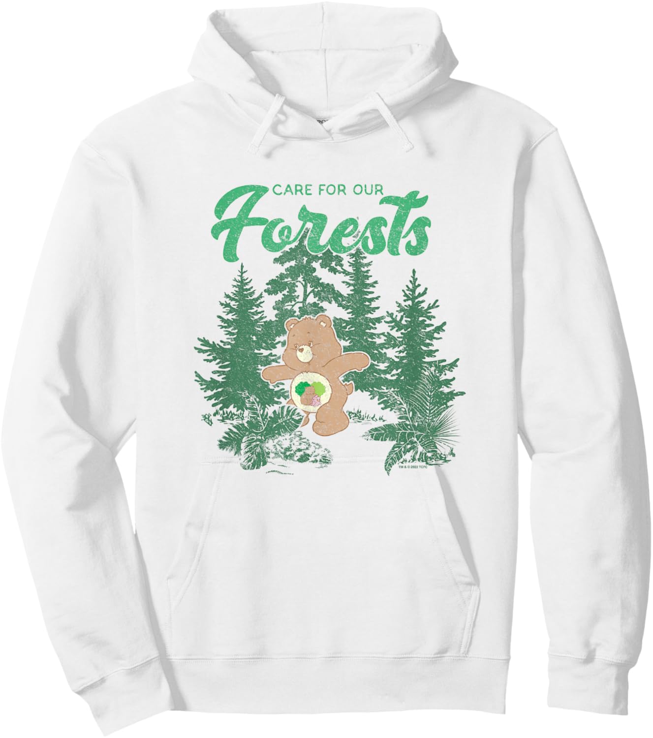 Care Bears Earth Day Care For Our Forests Vintage Friend Hoodie - Hoodie | White