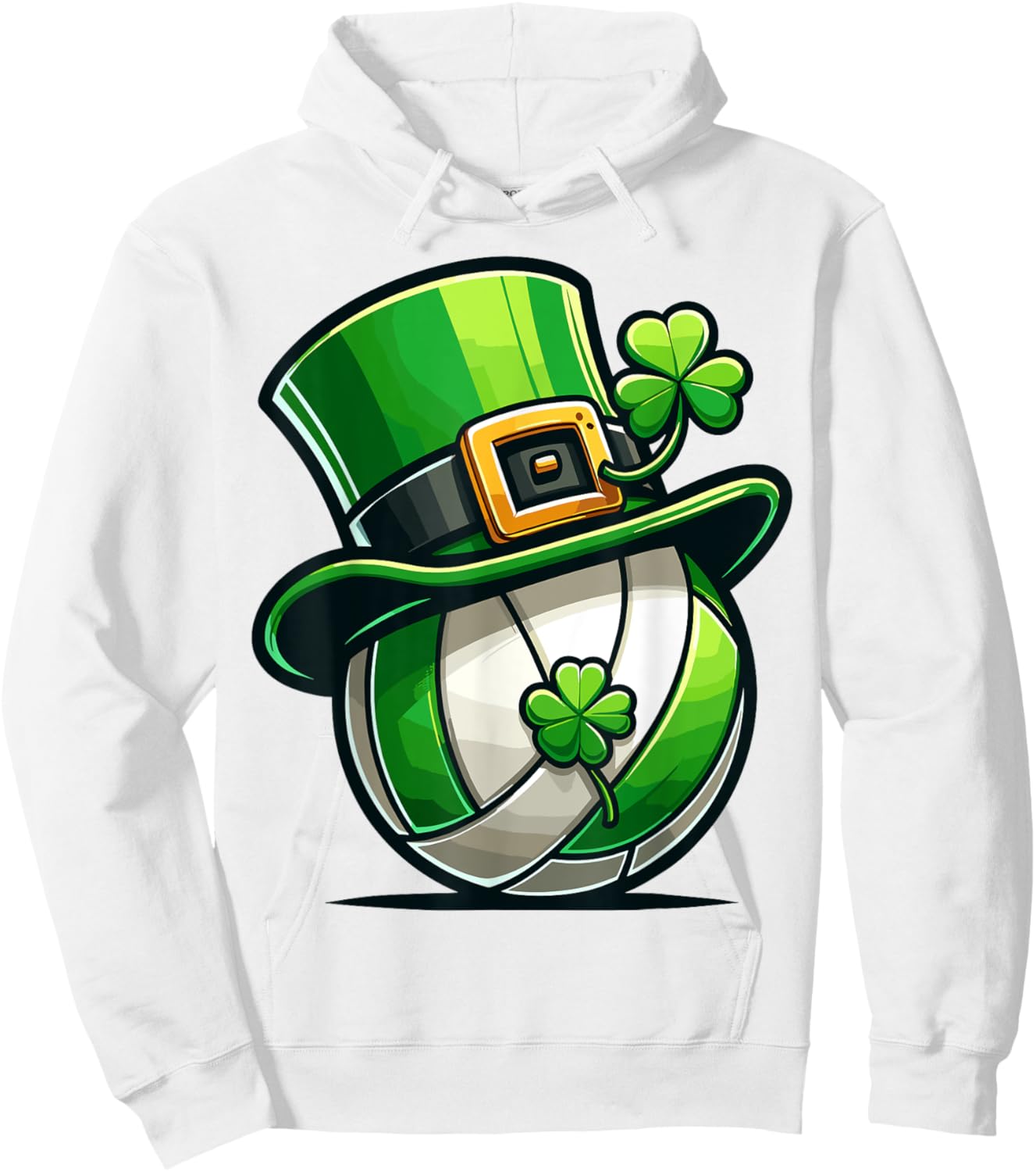 St Patricks Day Irish Boys Girls Volleyball Hoodie - Hoodie | White