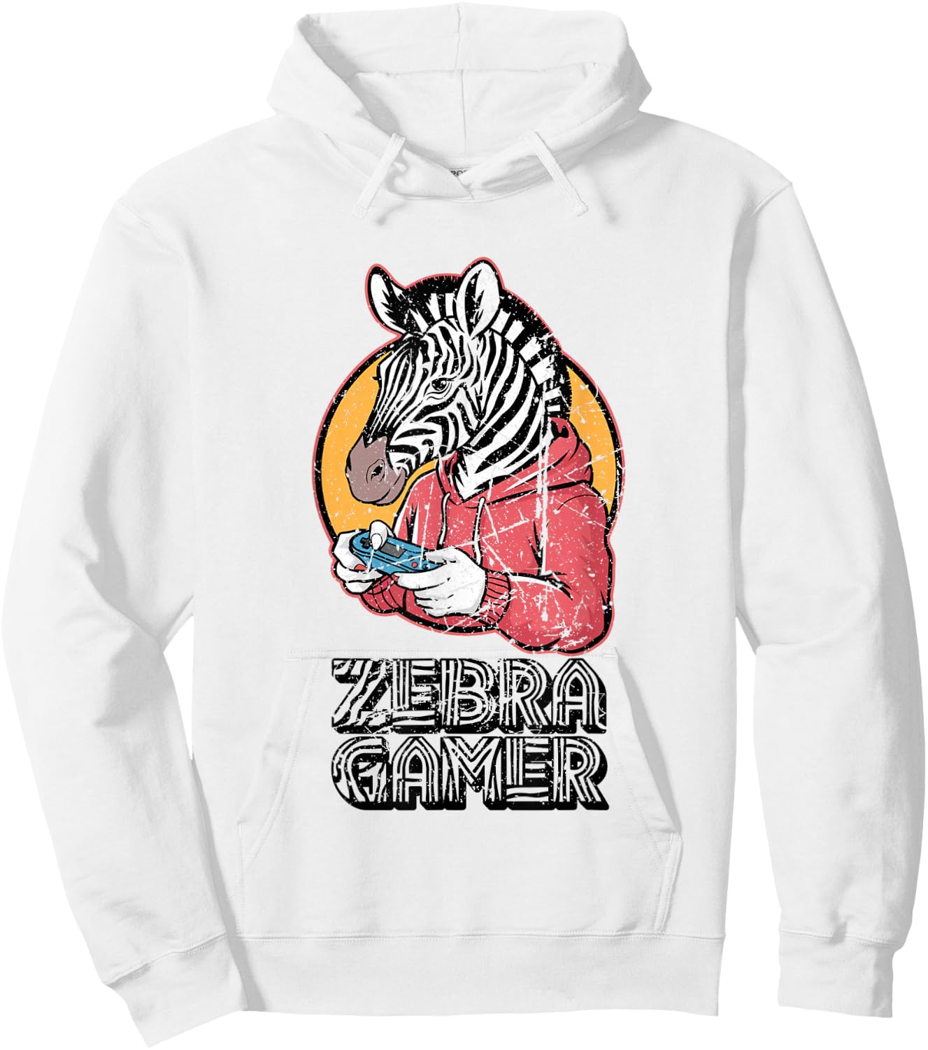 Zebra Gamer Graphic Design For Gamer Kids Hoodie - Hoodie | White