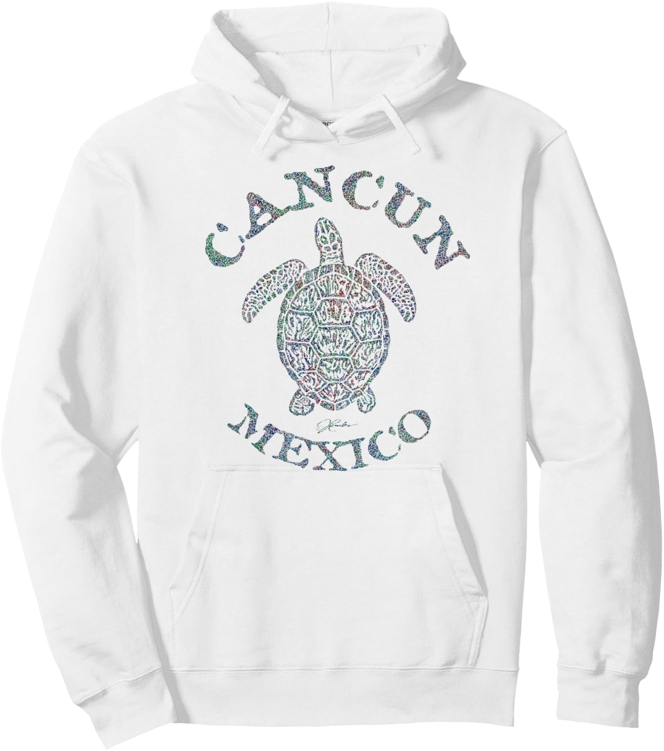 JCombs: Cancun, Mexico, Sea Turtle Hoodie - Hoodie | White