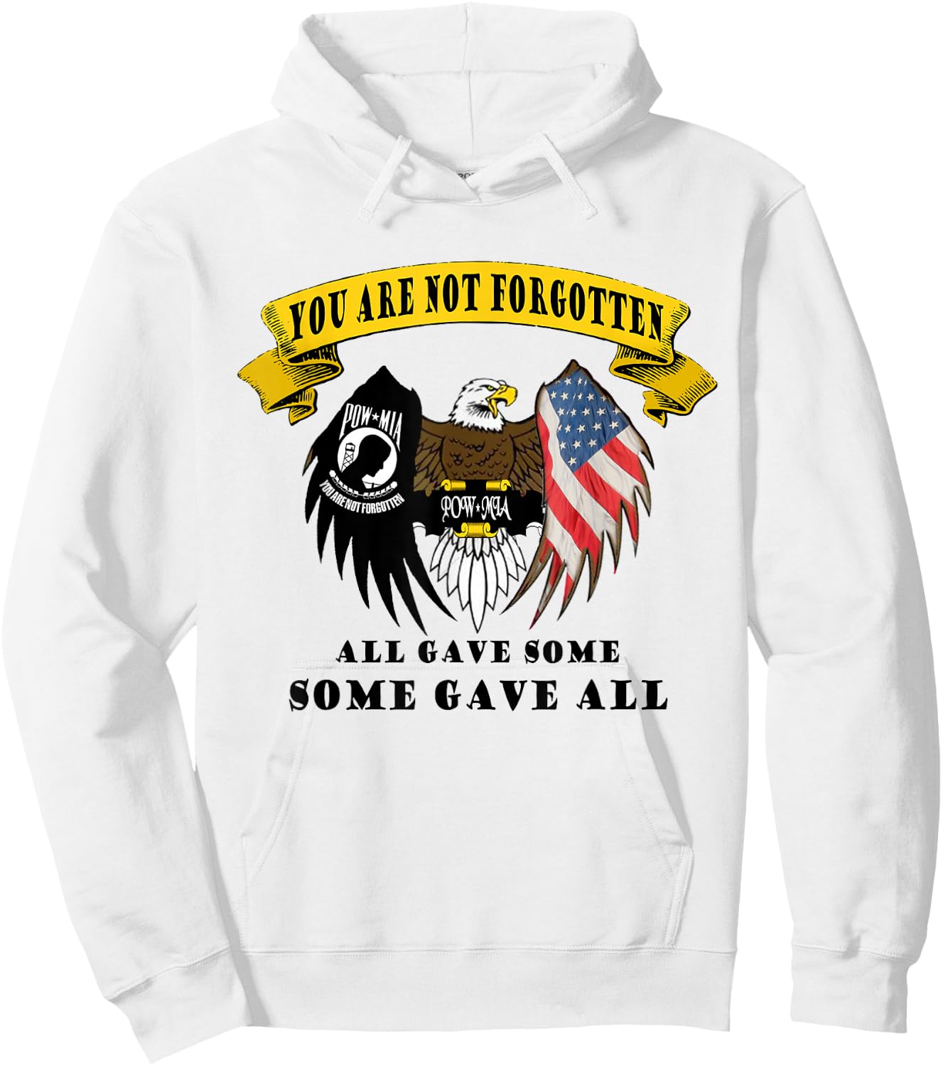 All Gave Some Some Gave All Pow Mia Hoodie - Hoodie | White