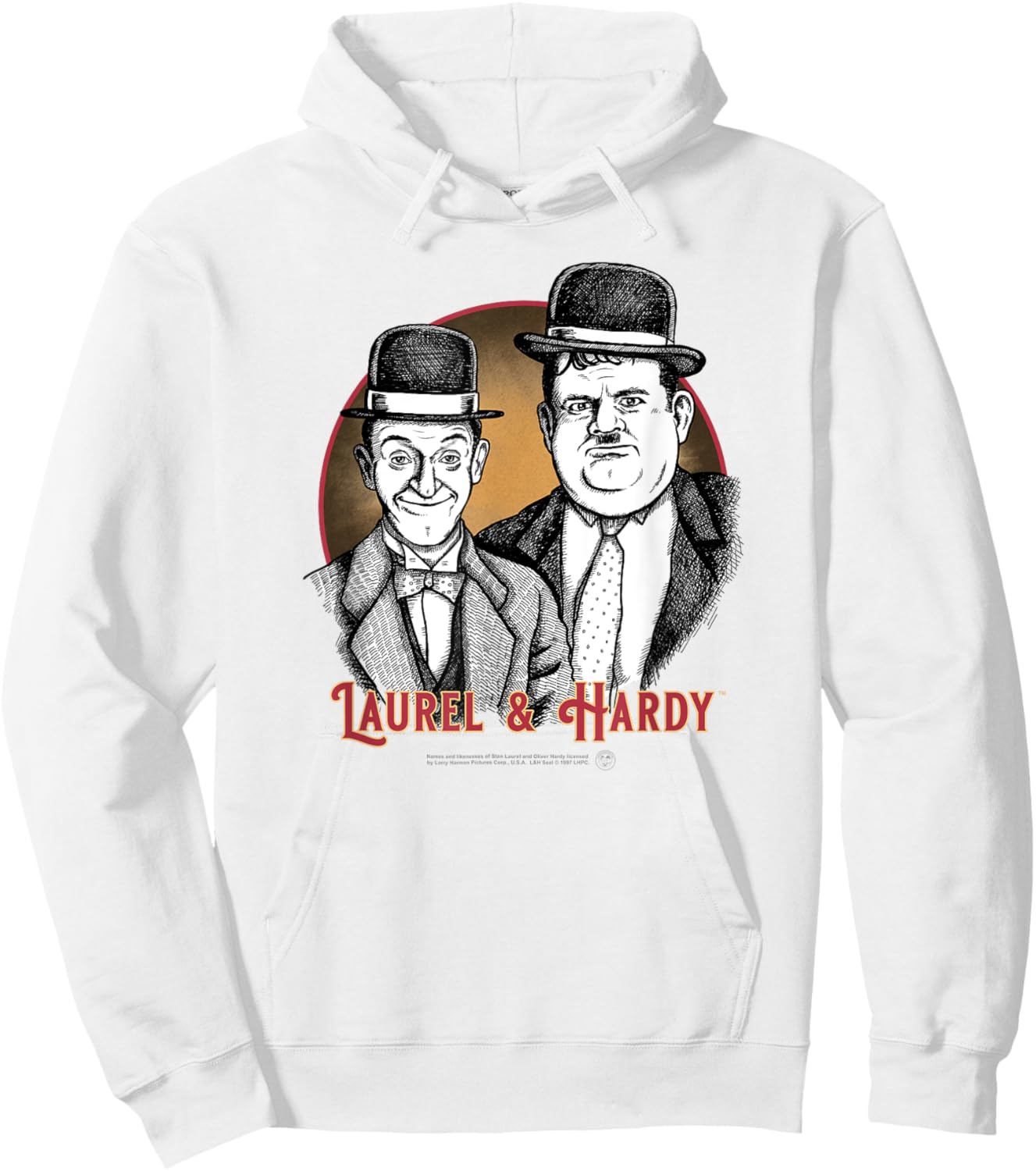 Laurel & Hardy Classic Comedy , white, S Hoodie - Hoodie | White