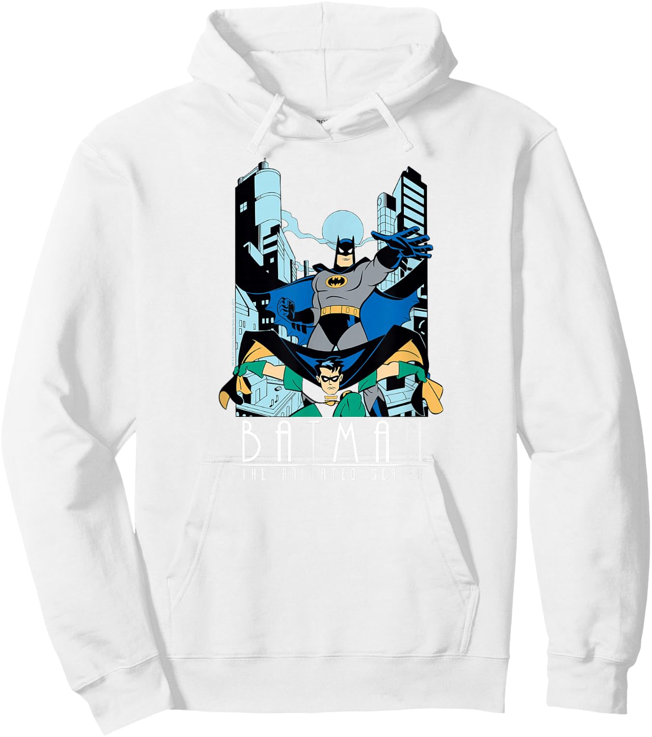 Batman: The Animated Series Batman and Robin Hoodie - Hoodie | White