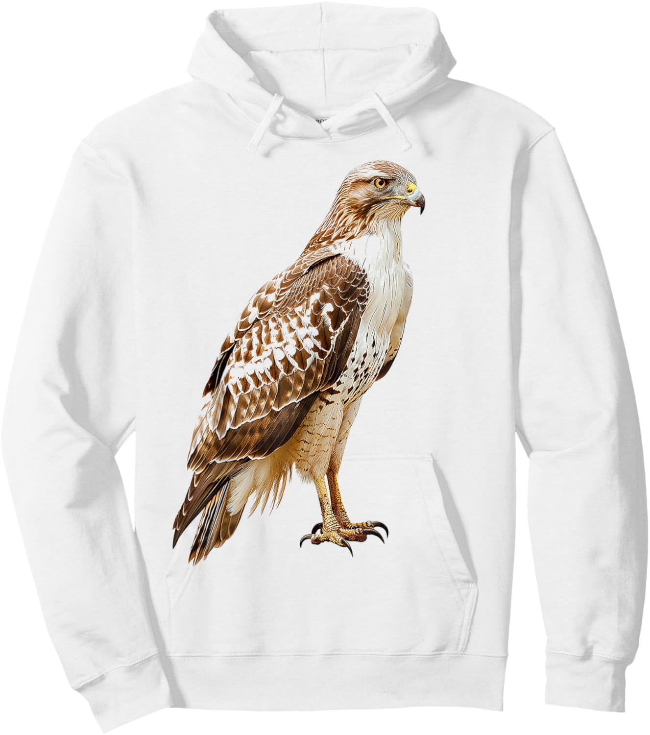Hawk Animal Bird Graphic Art Hawk Hoodie - Hoodie | White