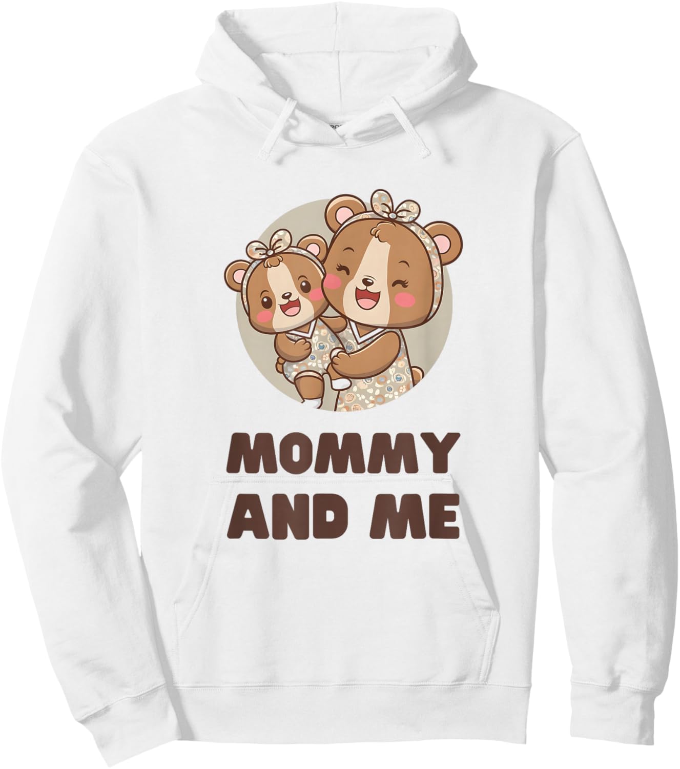Girl MOTHER Mom Baby Bear Mommy & Me Matching Outfits Parent Hoodie - Hoodie | White