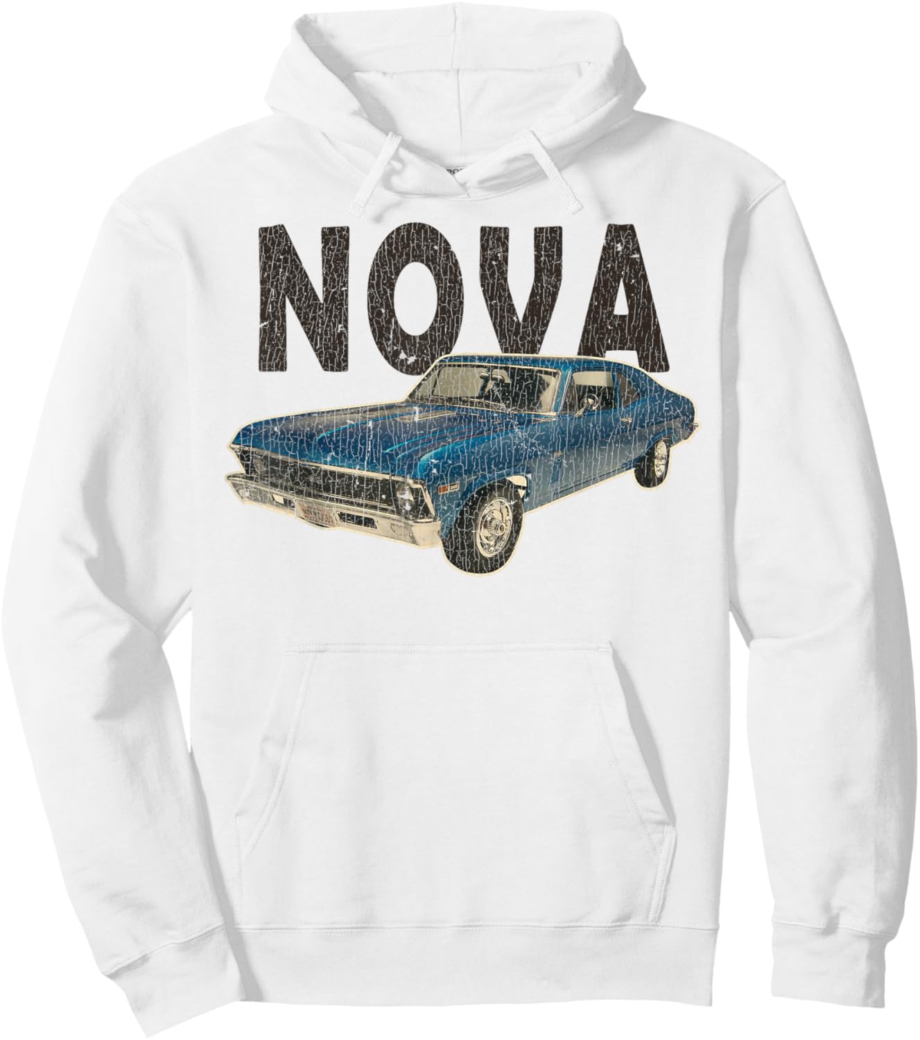 Vintage Blue Nova 1969 Hoodie - Hoodie | White