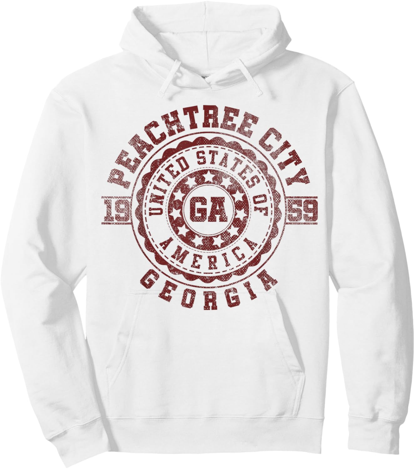 Peachtree City GA | Georgia | Vintage City Apparels Hoodie - Hoodie | White