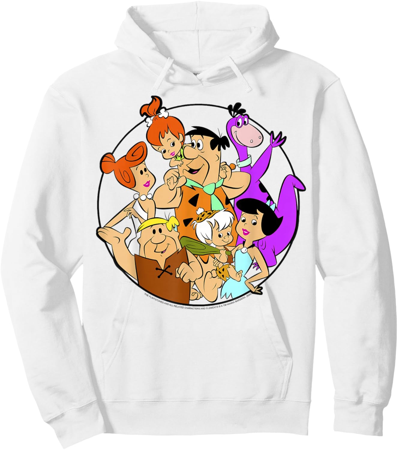 The Flintstones Group Shot Circle Hoodie - Hoodie | White