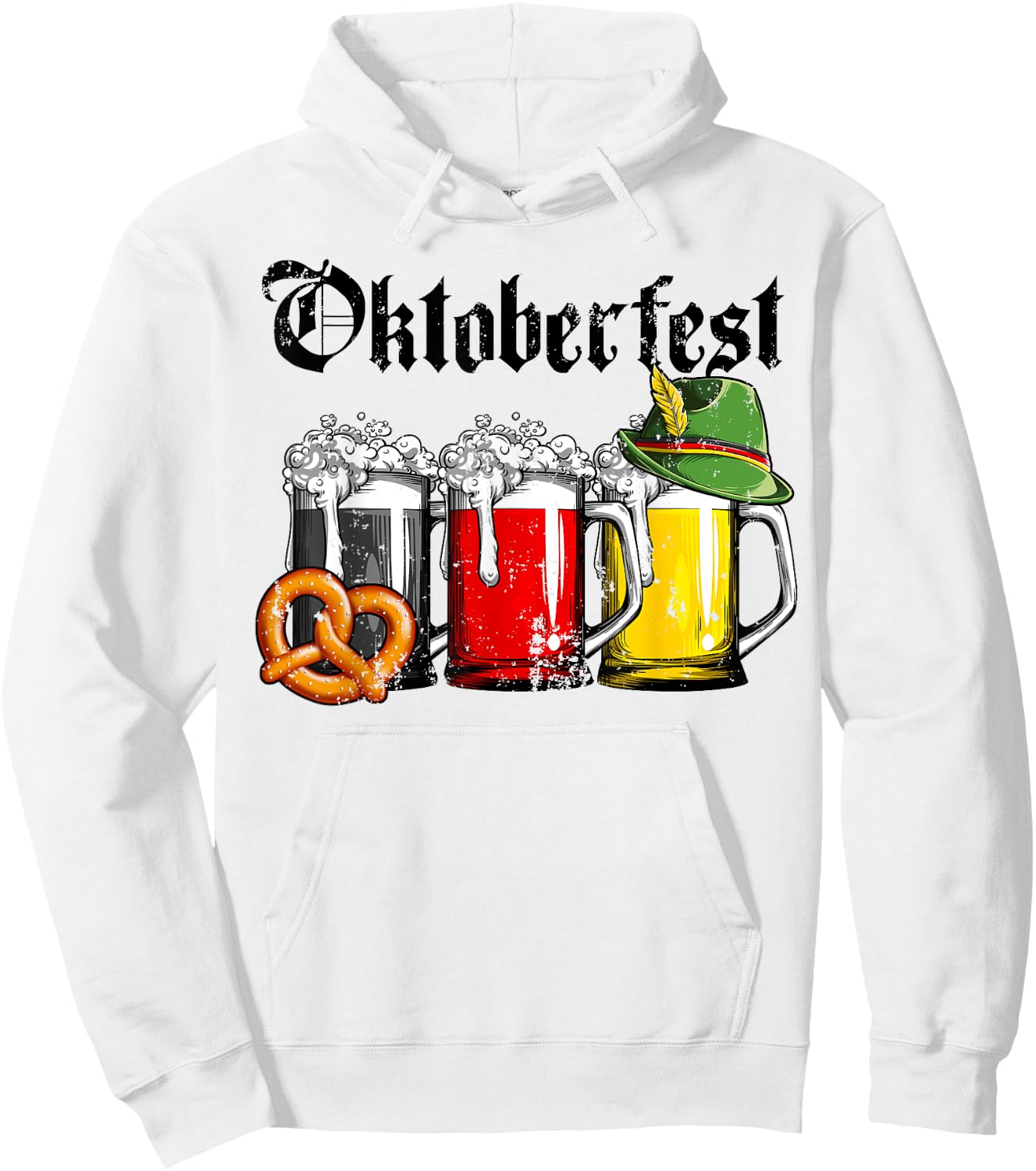 Oktoberfest Beer German Flag Clothing Men Women Drinking Mug Hoodie - Hoodie | White