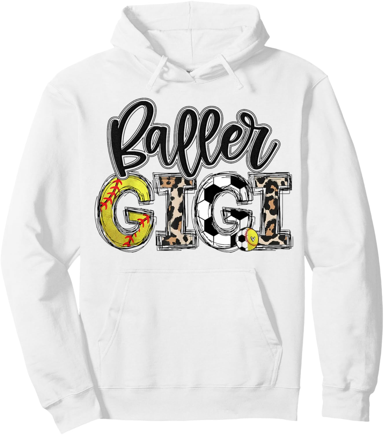 BallPark Gigi Softball Gigi Baller Gigi Soccer Mother's Day Hoodie - Hoodie | White