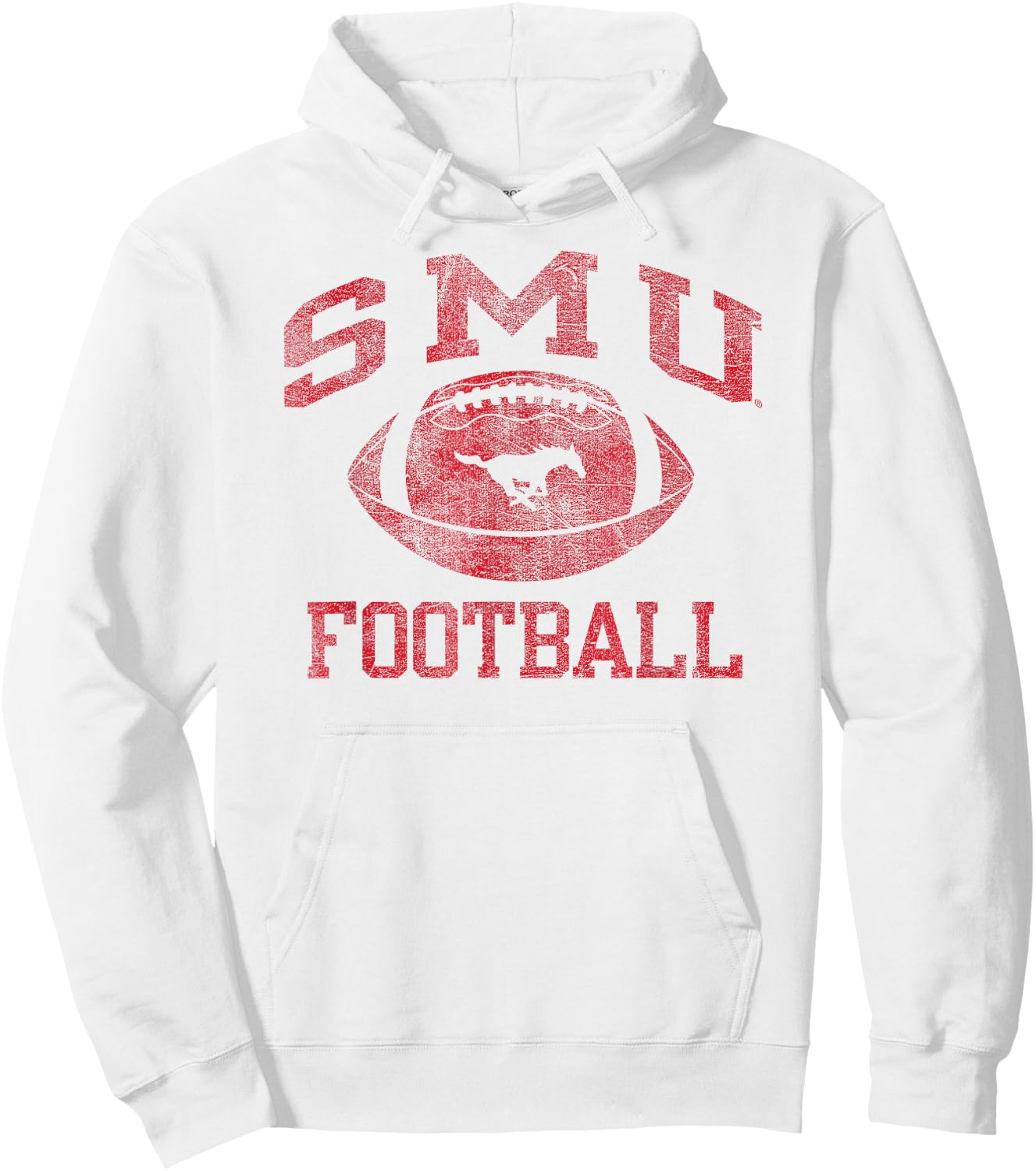 SMU Mustangs Football Intensity White Officially Licensed Hoodie - Hoodie | White