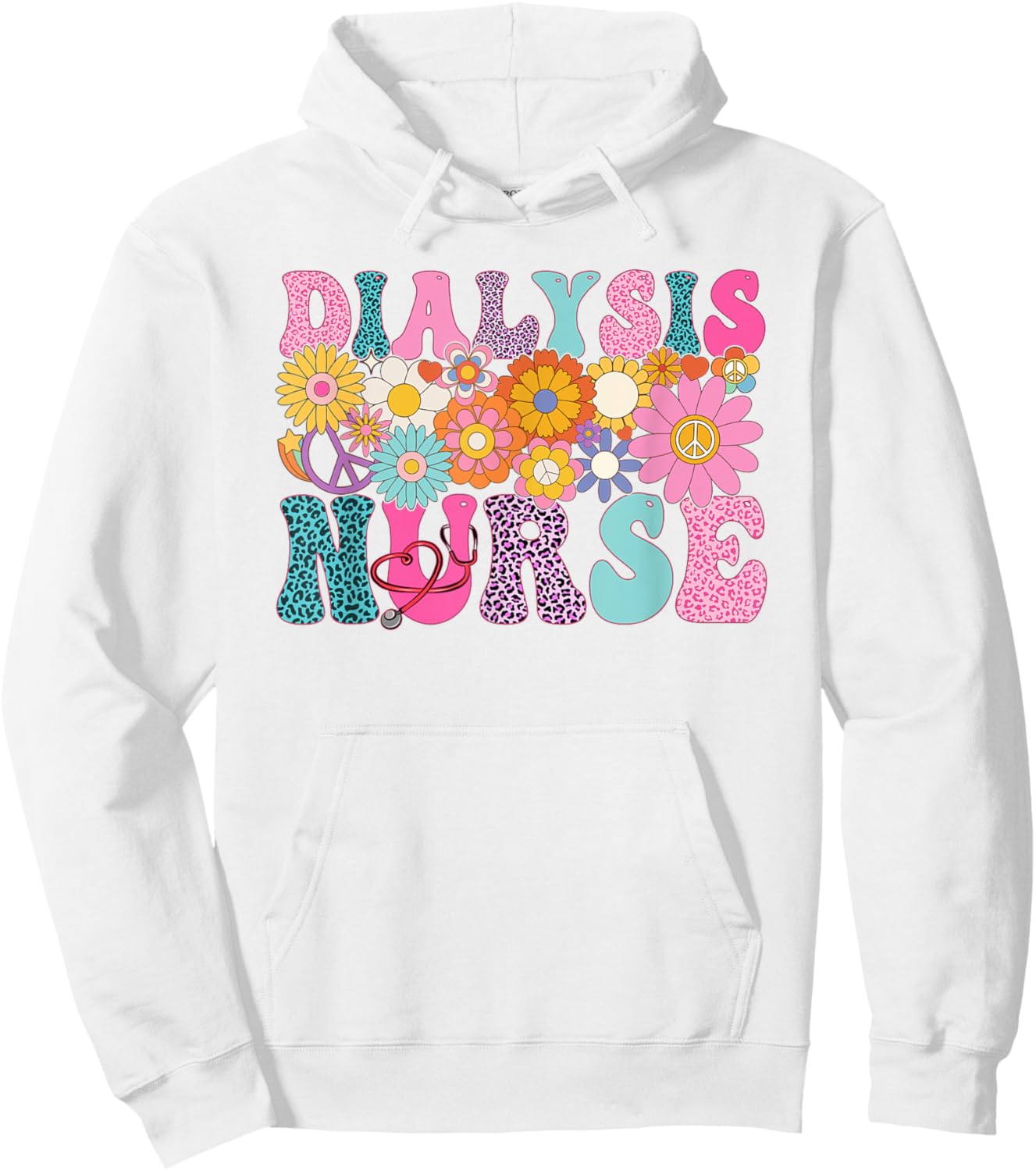 Dialysis Nurse Week Groovy Appreciation Day Work Hoodie - Hoodie | White