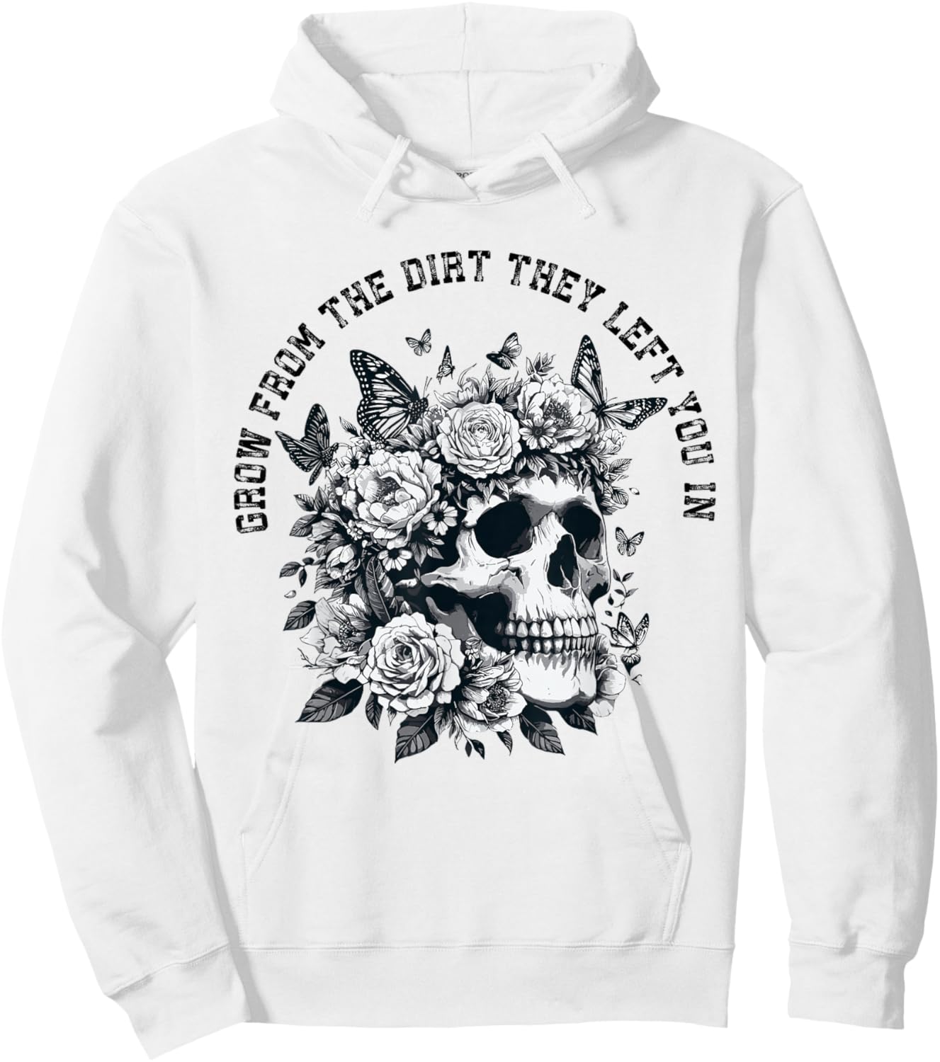 Grow from the dirt they left you in Skeleton Rise Halloween Hoodie - Hoodie | White